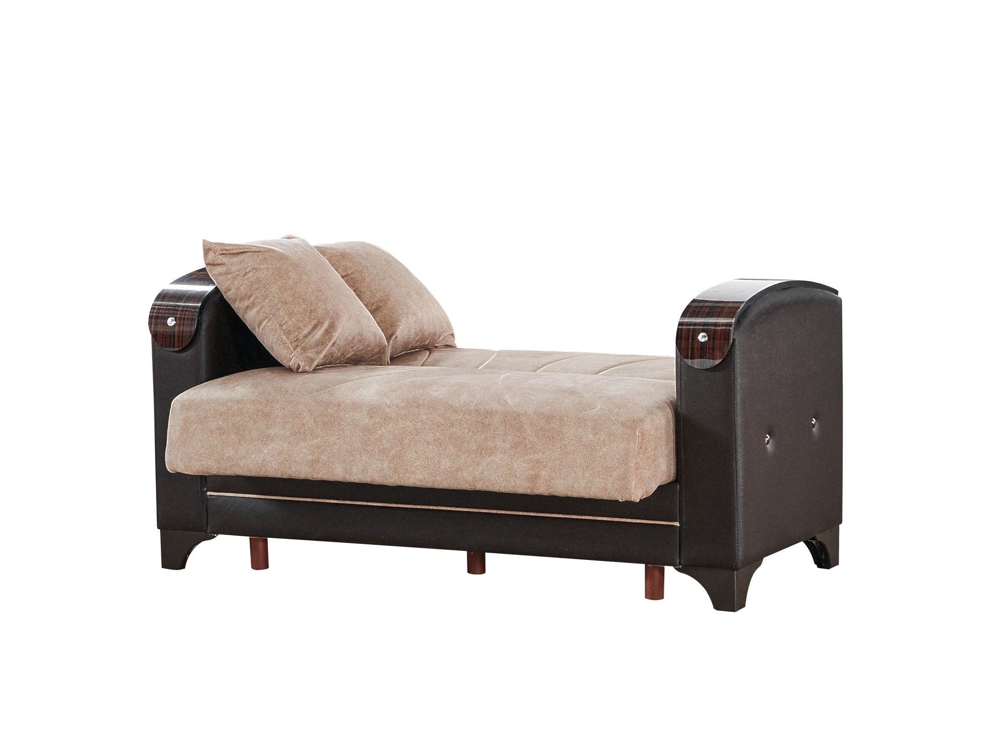 Senem Convertible Loveseat Light Brown