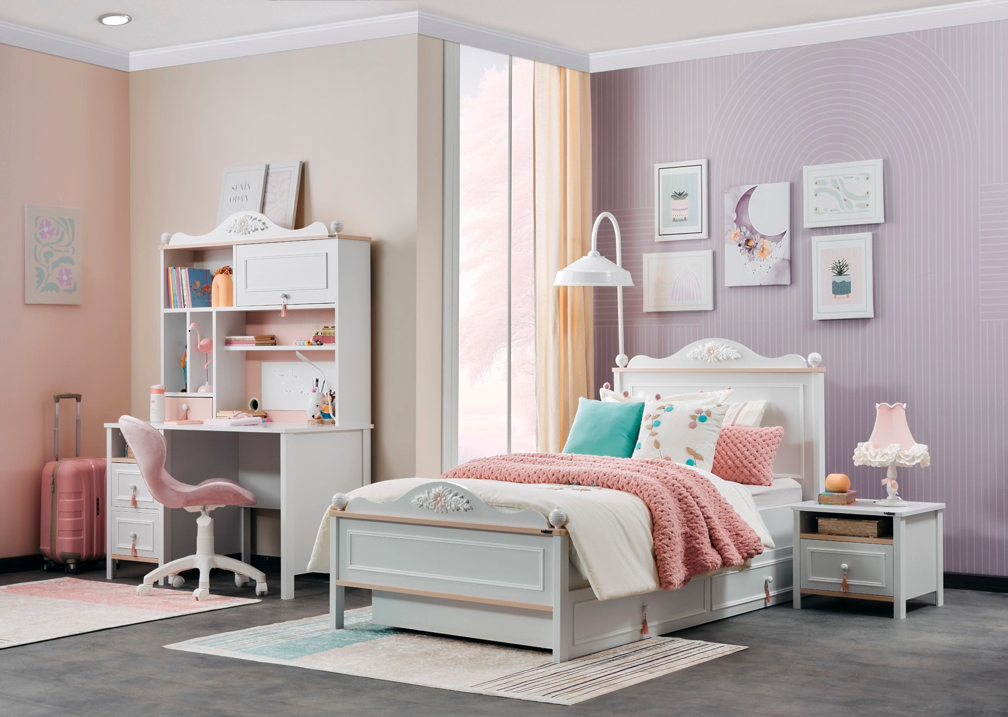 Alya Twin Bed With Headboard