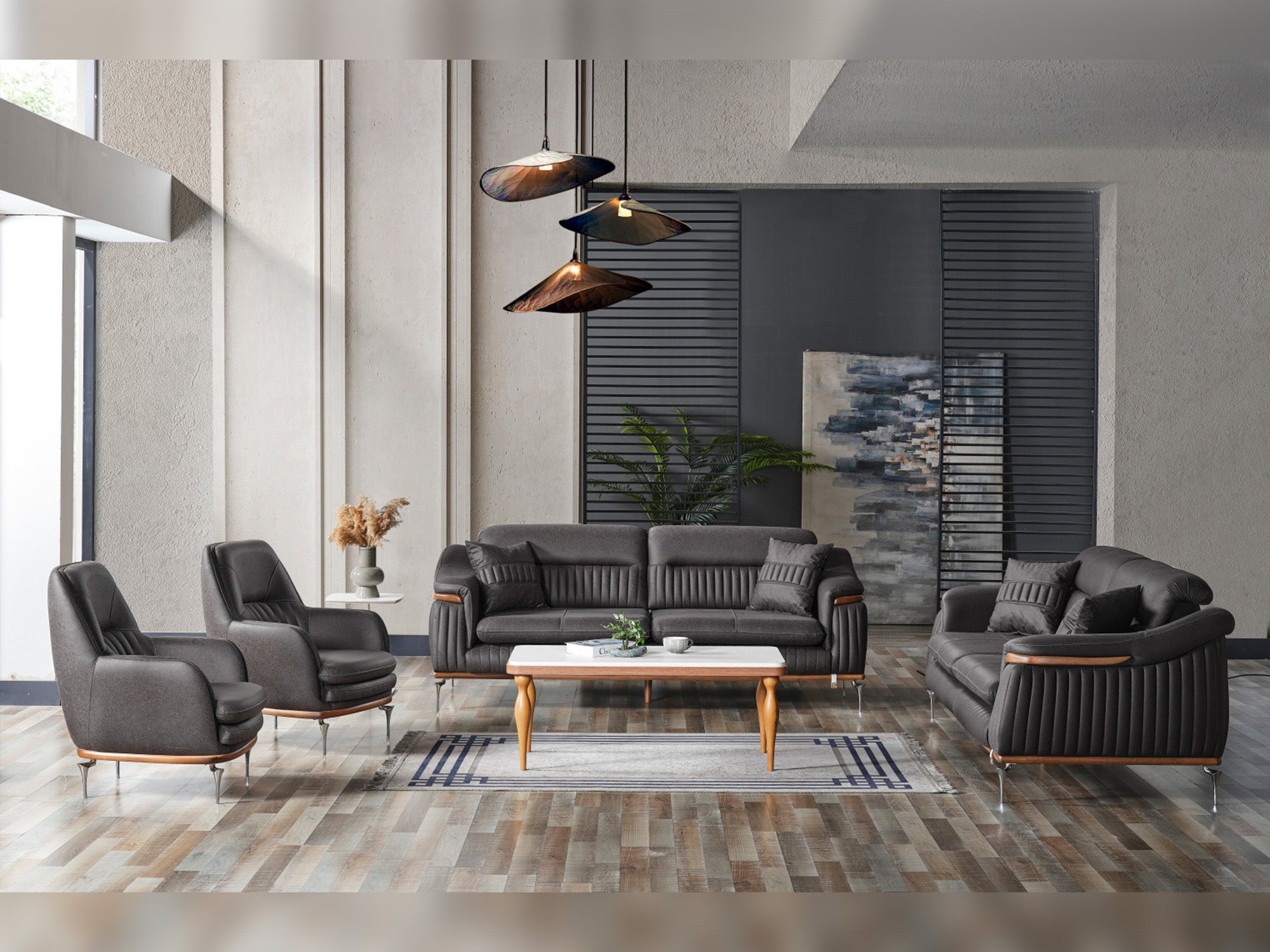 Ahsen 3-pieces (Sofa & Loveseat & Chair) Livingroom