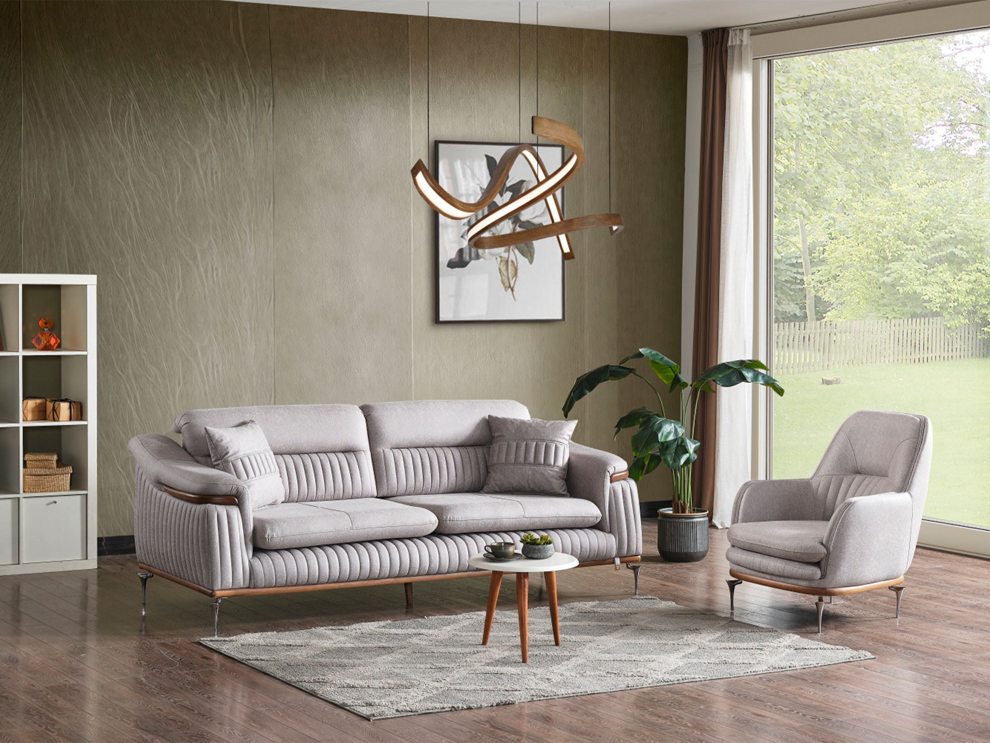 Ahsen 3-pieces (Sofa & Loveseat & Chair) Livingroom
