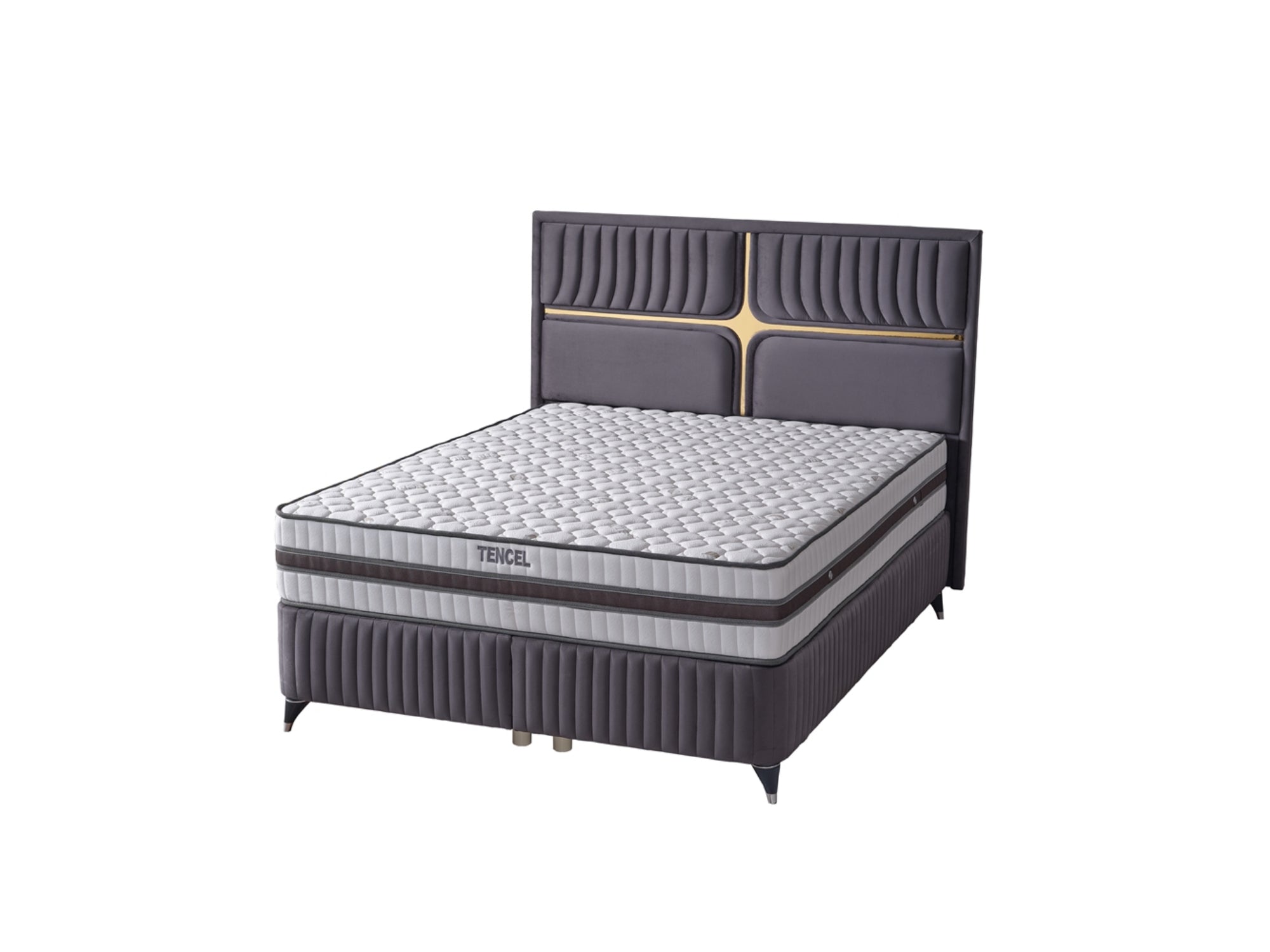 Akasya Storage Bed Fume Without Headboard