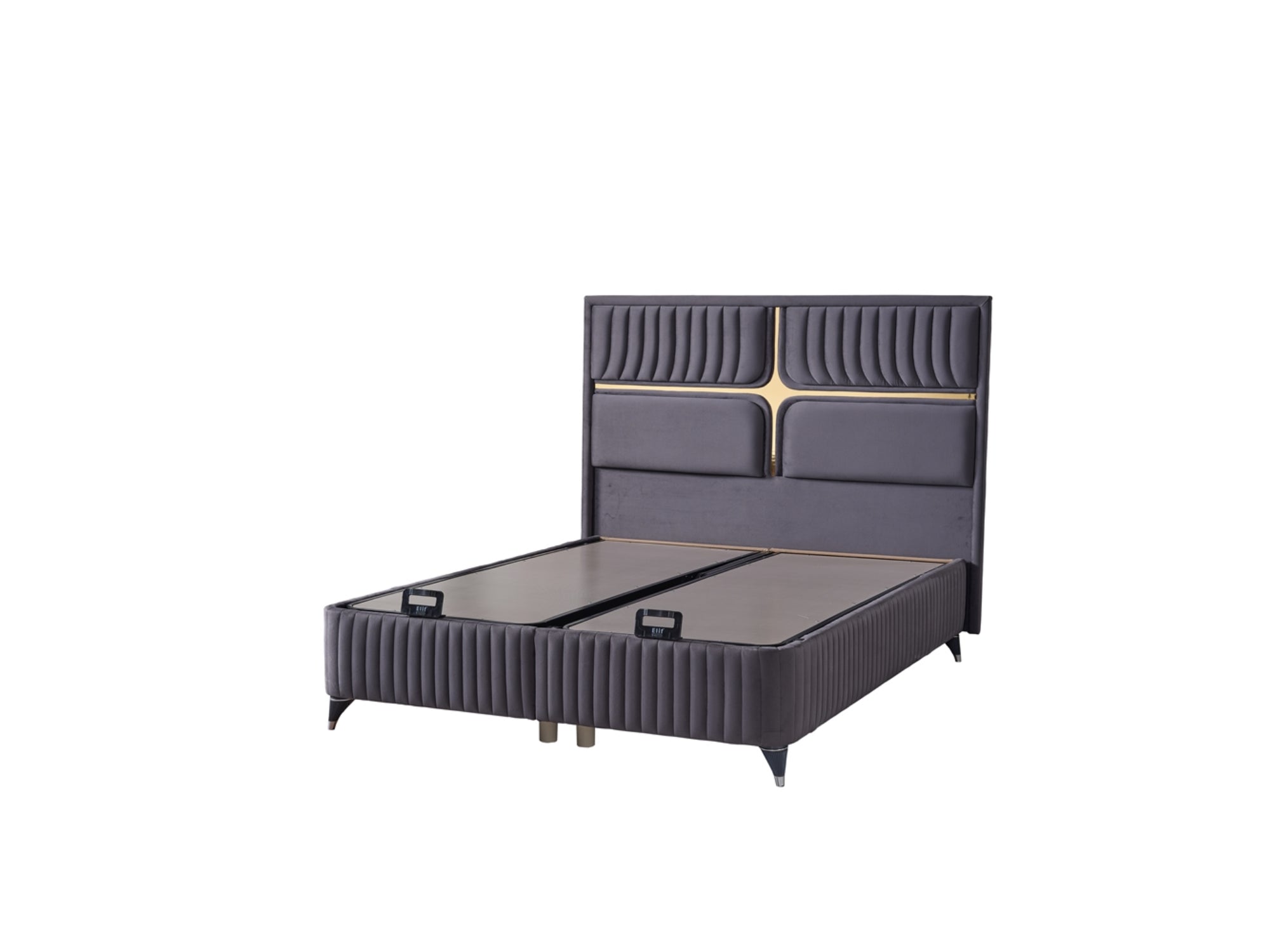Akasya Storage Bed Fume Without Headboard