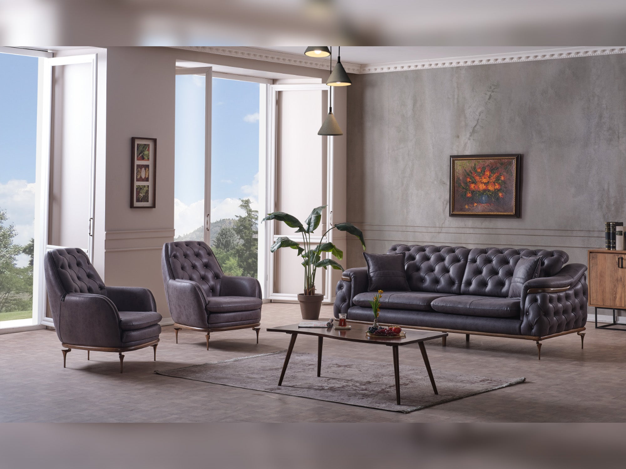 Akik 3-pieces (Sofa & Loveseat & Chair) Livingroom