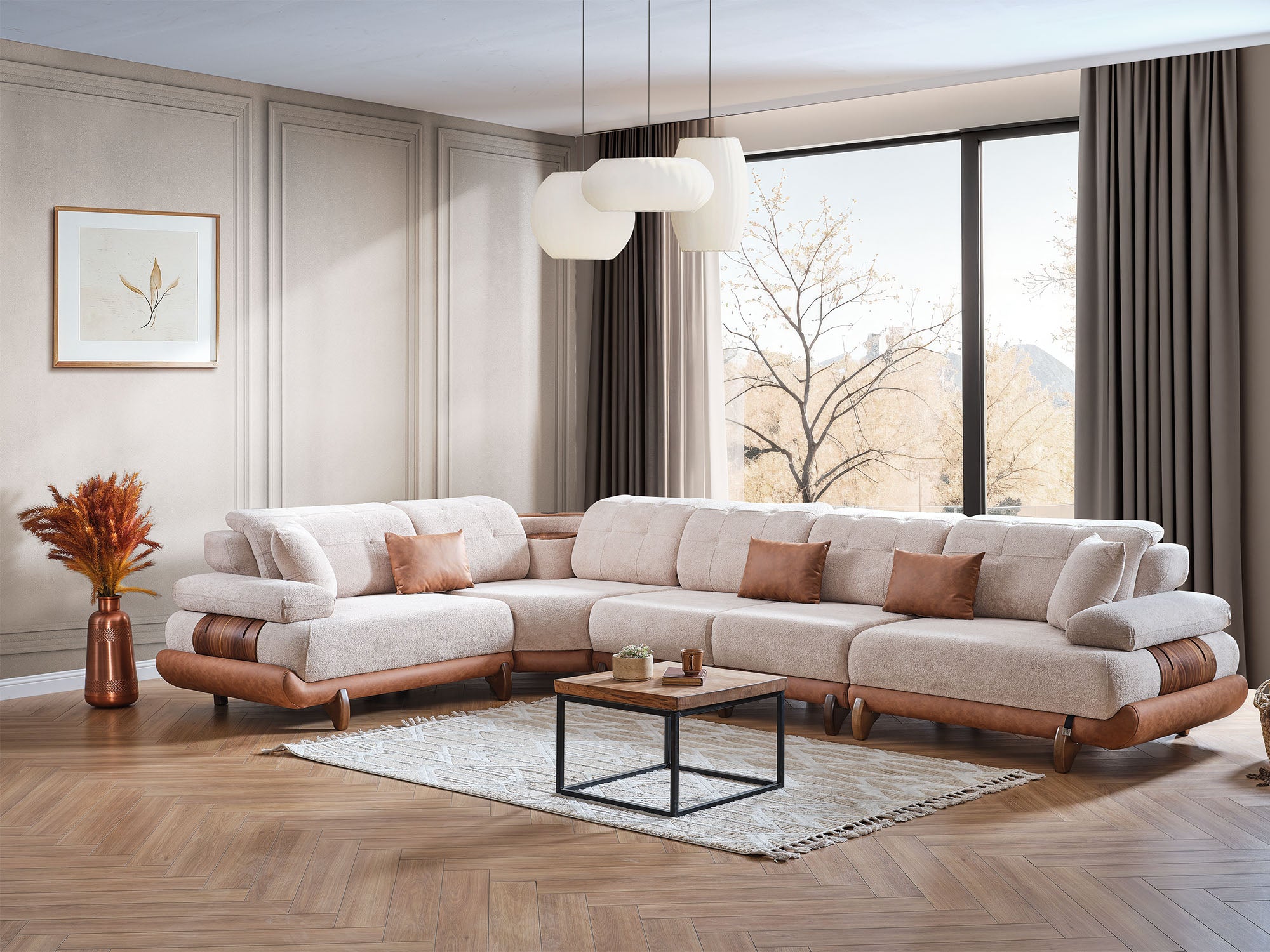 Allegra Modular Sectional Sofa Cream
