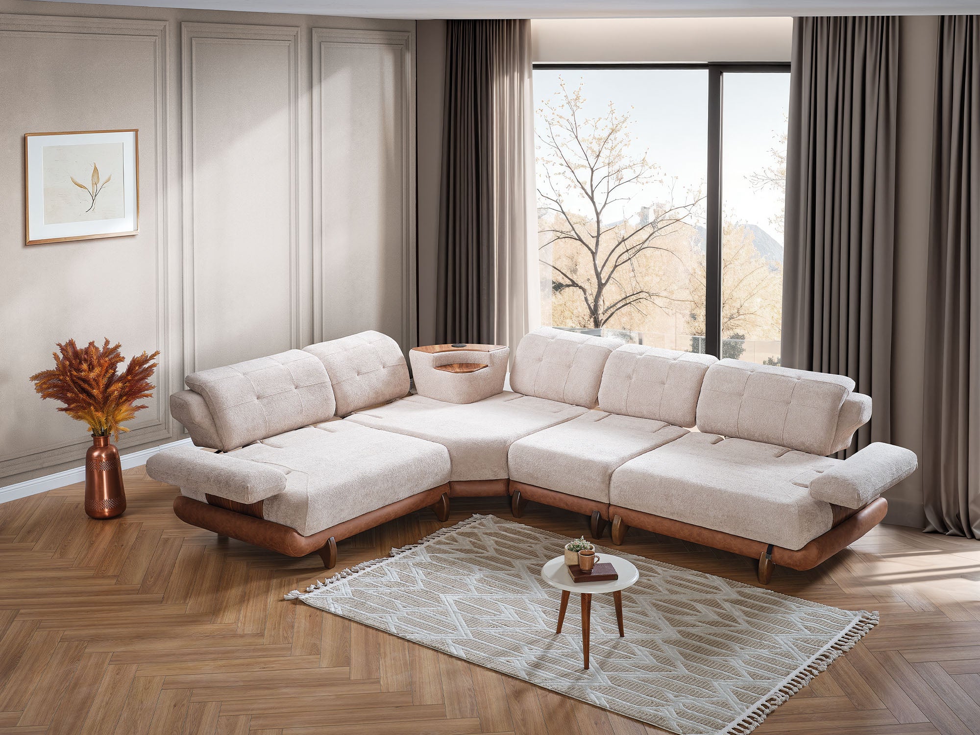 Allegra Modular Sectional Sofa Cream