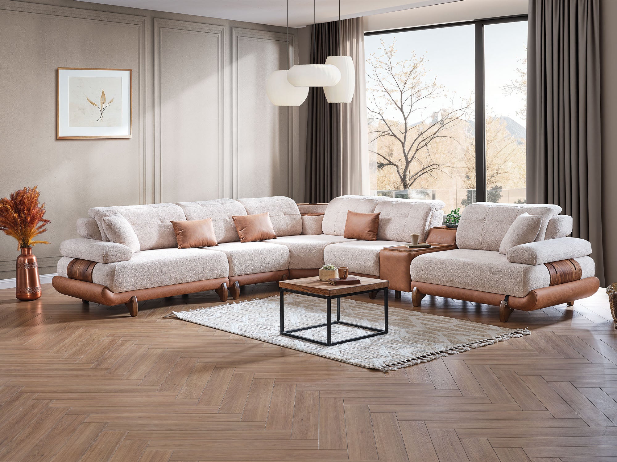 Allegra Modular Sectional Sofa Cream
