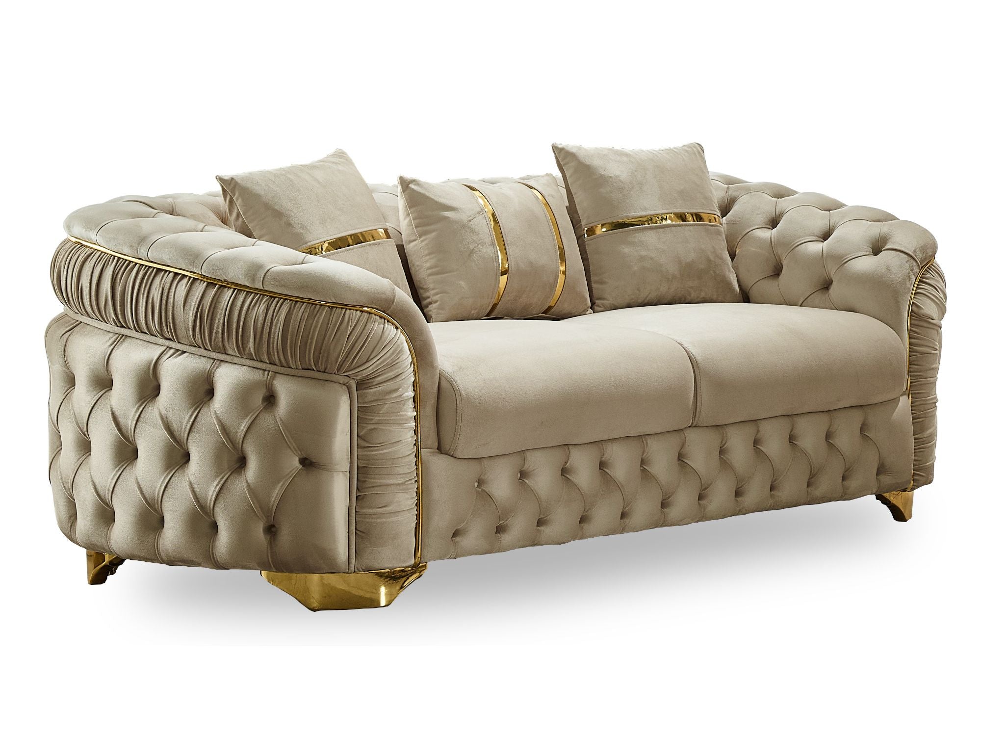 Arizona 3-pieces (Sofa & Loveseat & Chair) Livingroom Set Beige