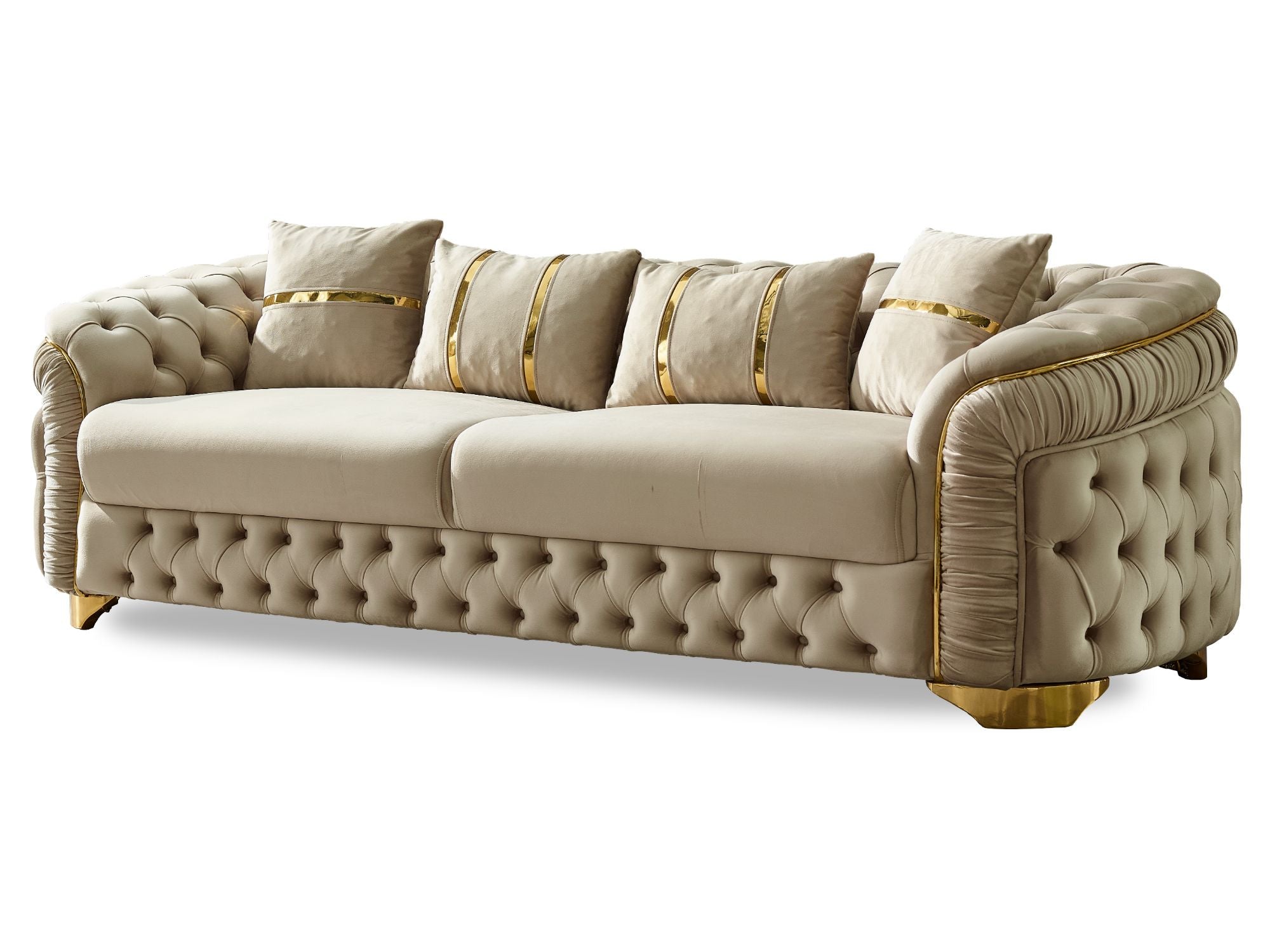 Arizona 3-pieces (Sofa & Loveseat & Chair) Livingroom Set Beige