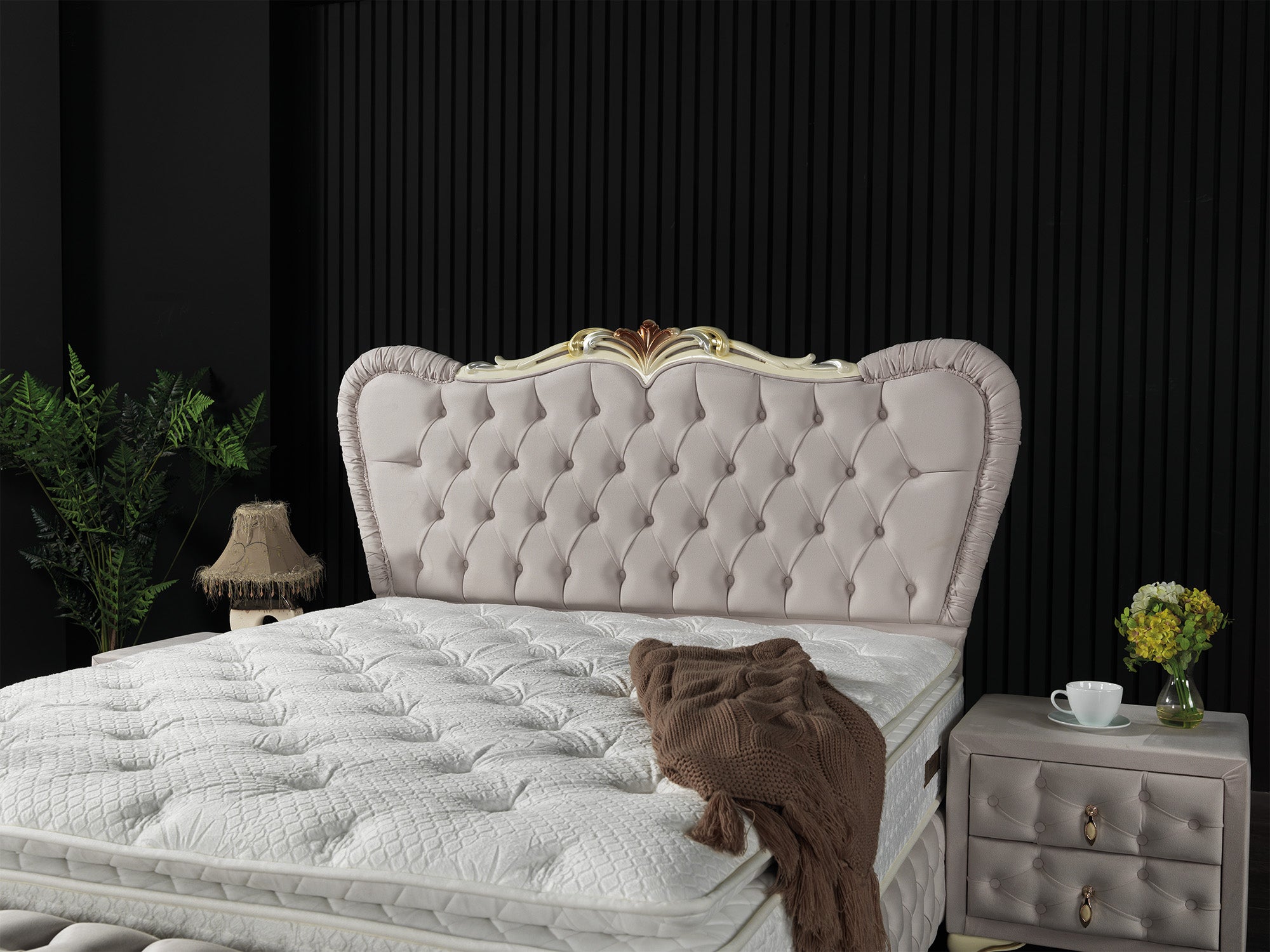 Armada Storage Bed With Headboard Cream