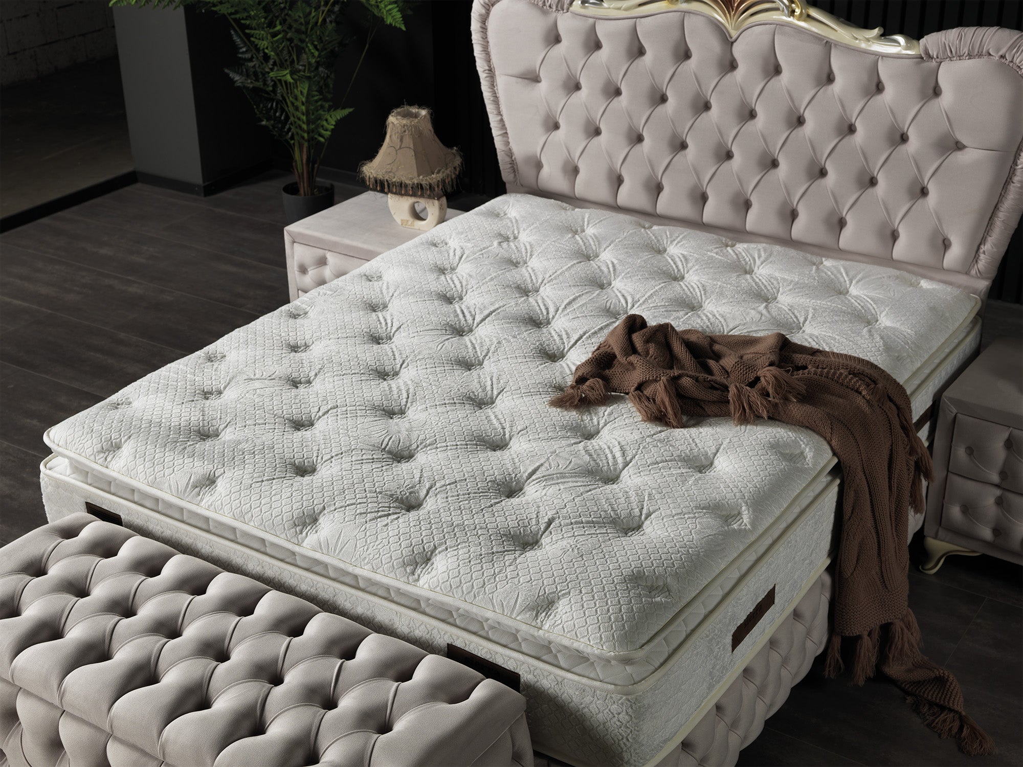 Armada Storage Bed With Headboard Cream