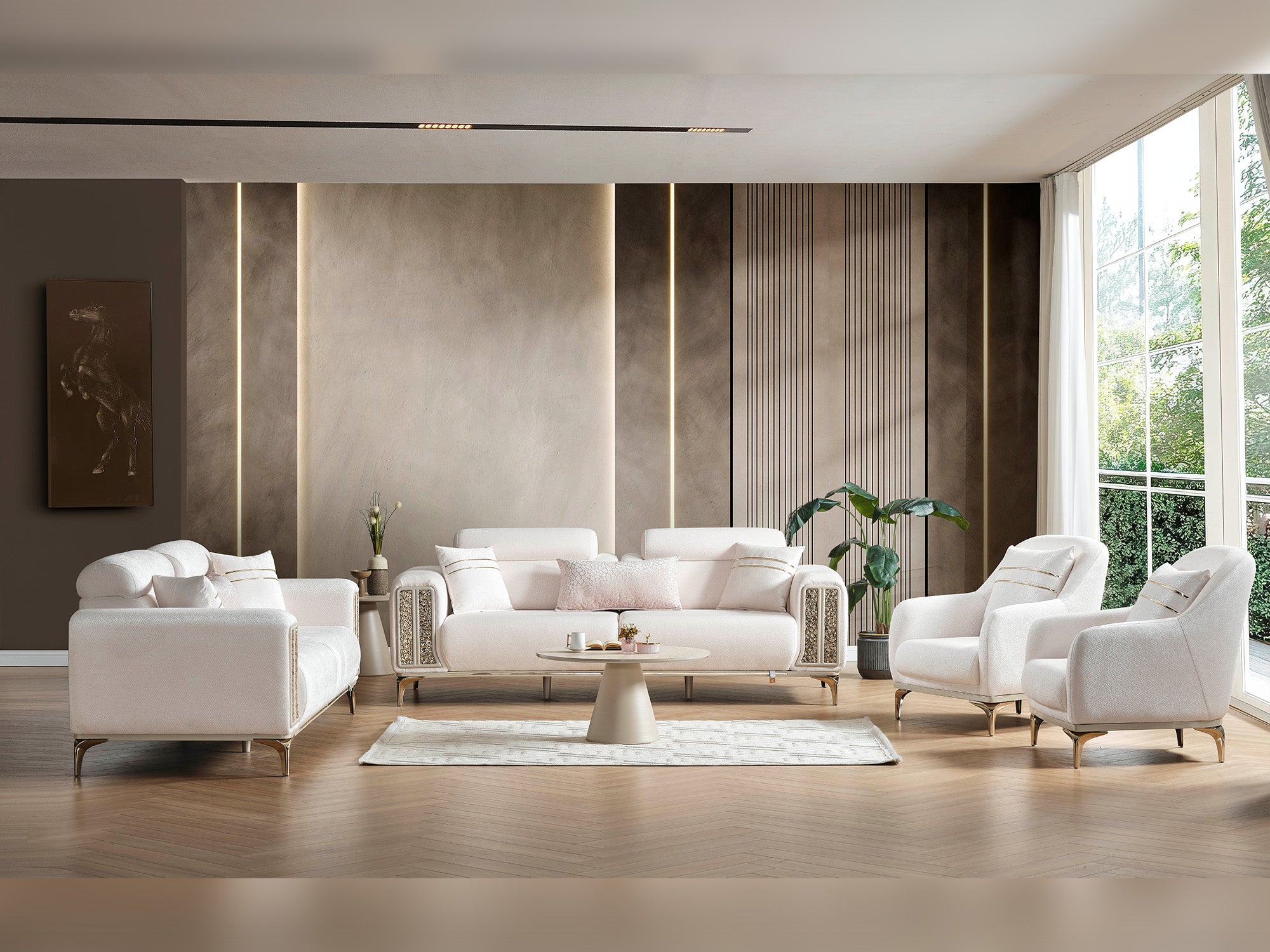 Armoni Elf 3-pieces (Sofa & Loveseat & Chair) Livingroom