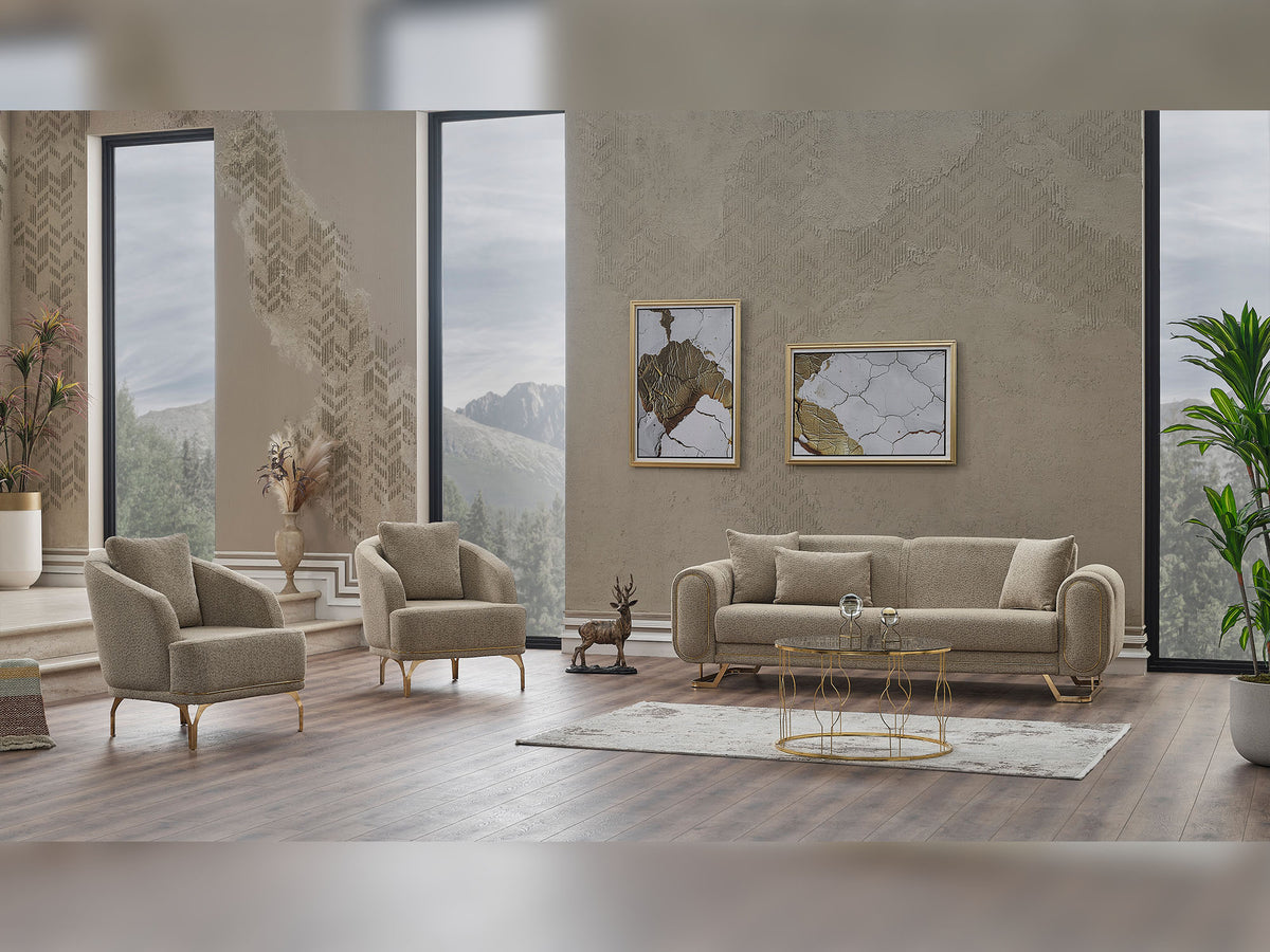 Aura 3-pieces (Sofa & Loveseat & Chair) Livingroom