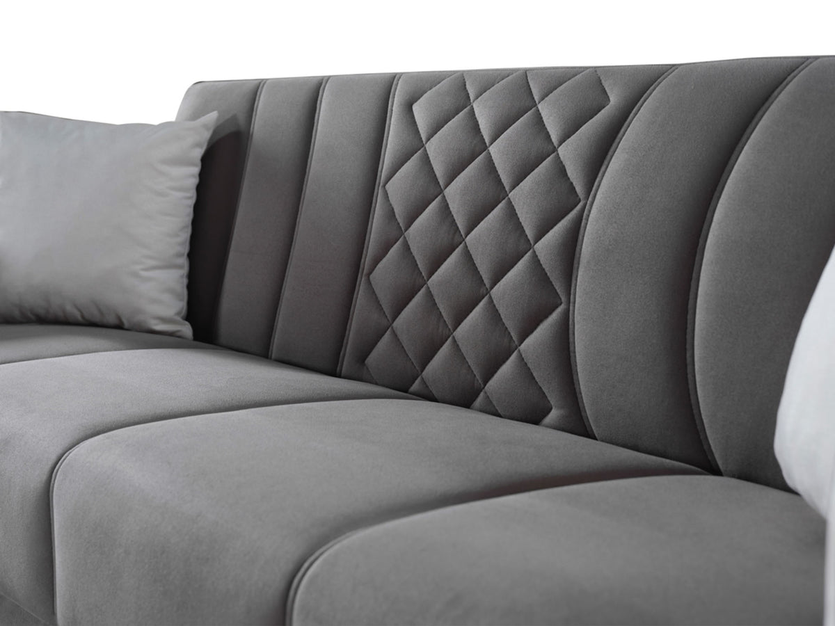 Berre Convertible Sofa Grey