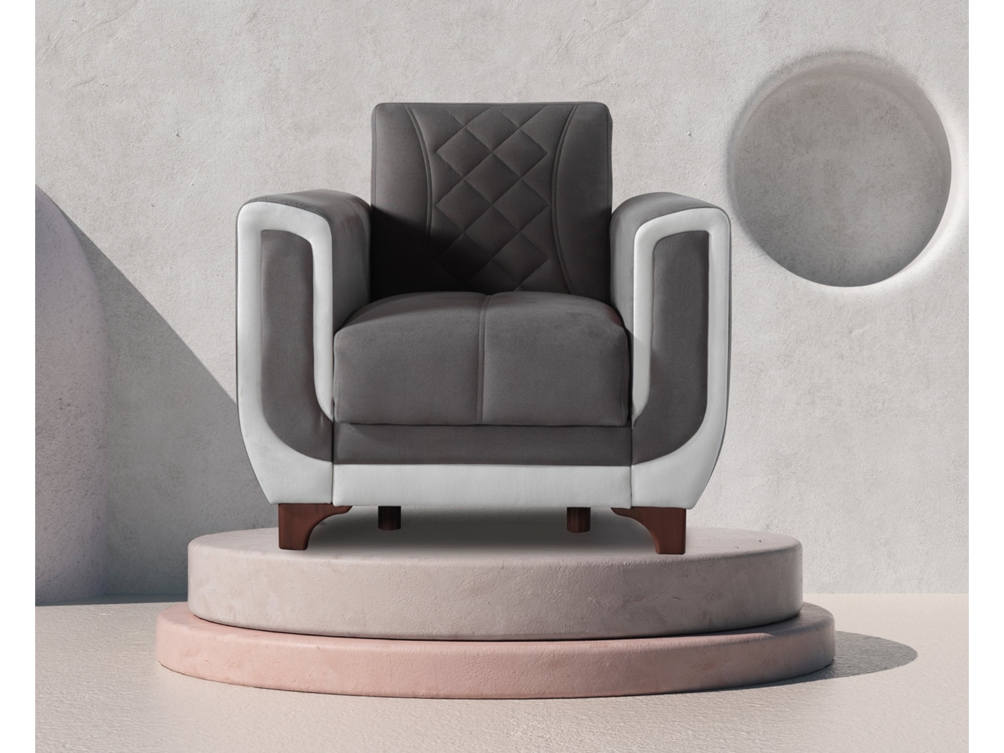 Berre 3-pieces (Sofa & Loveseat & Chair) Livingroom Set Grey