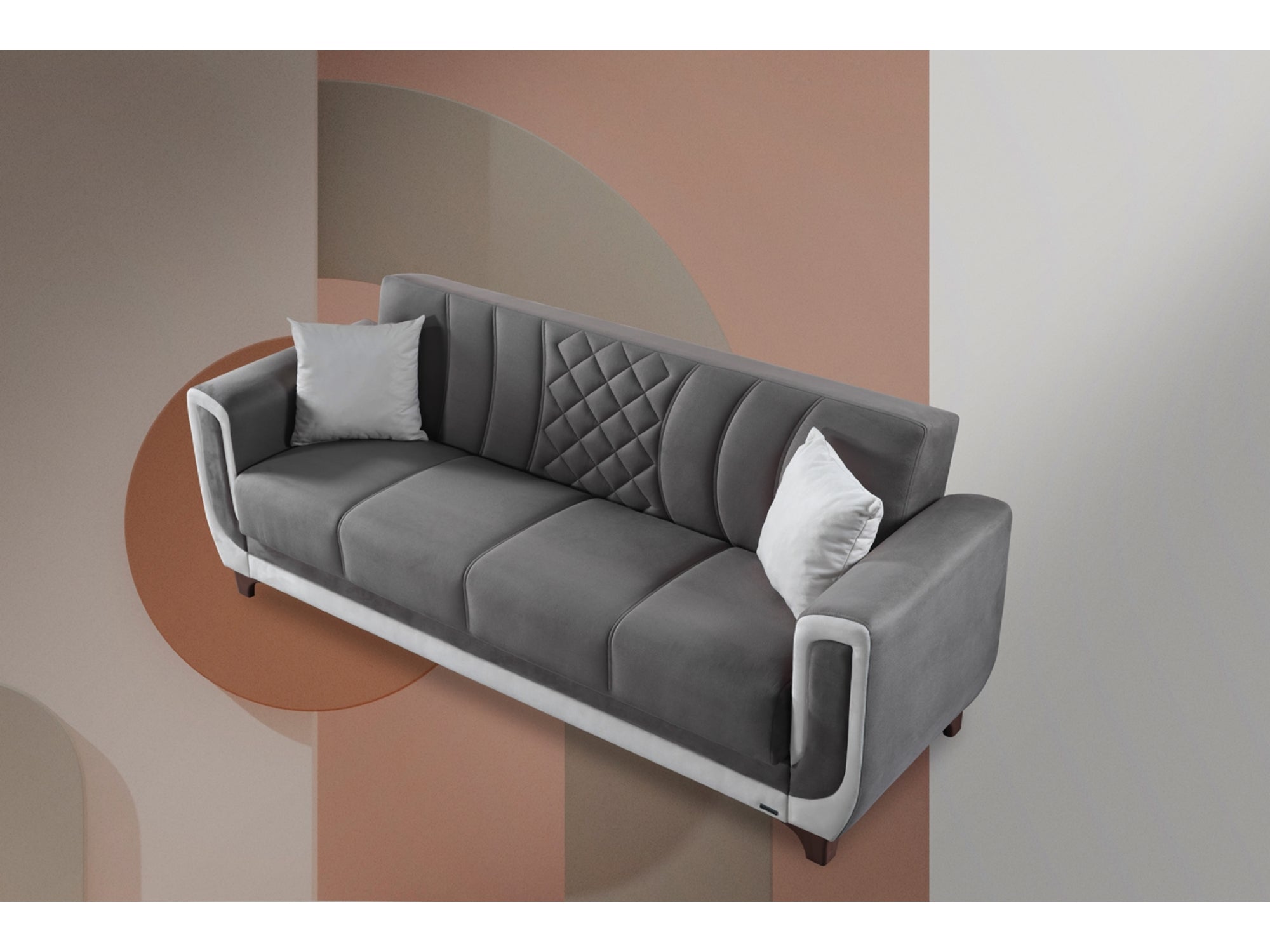 Berre 3-pieces (Sofa & Loveseat & Chair) Livingroom Set Grey