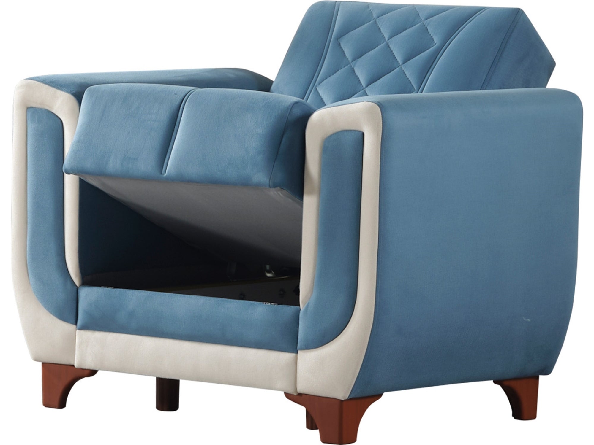 Berre 3-pieces (Sofa & Loveseat & Chair) Livingroom Set Blue