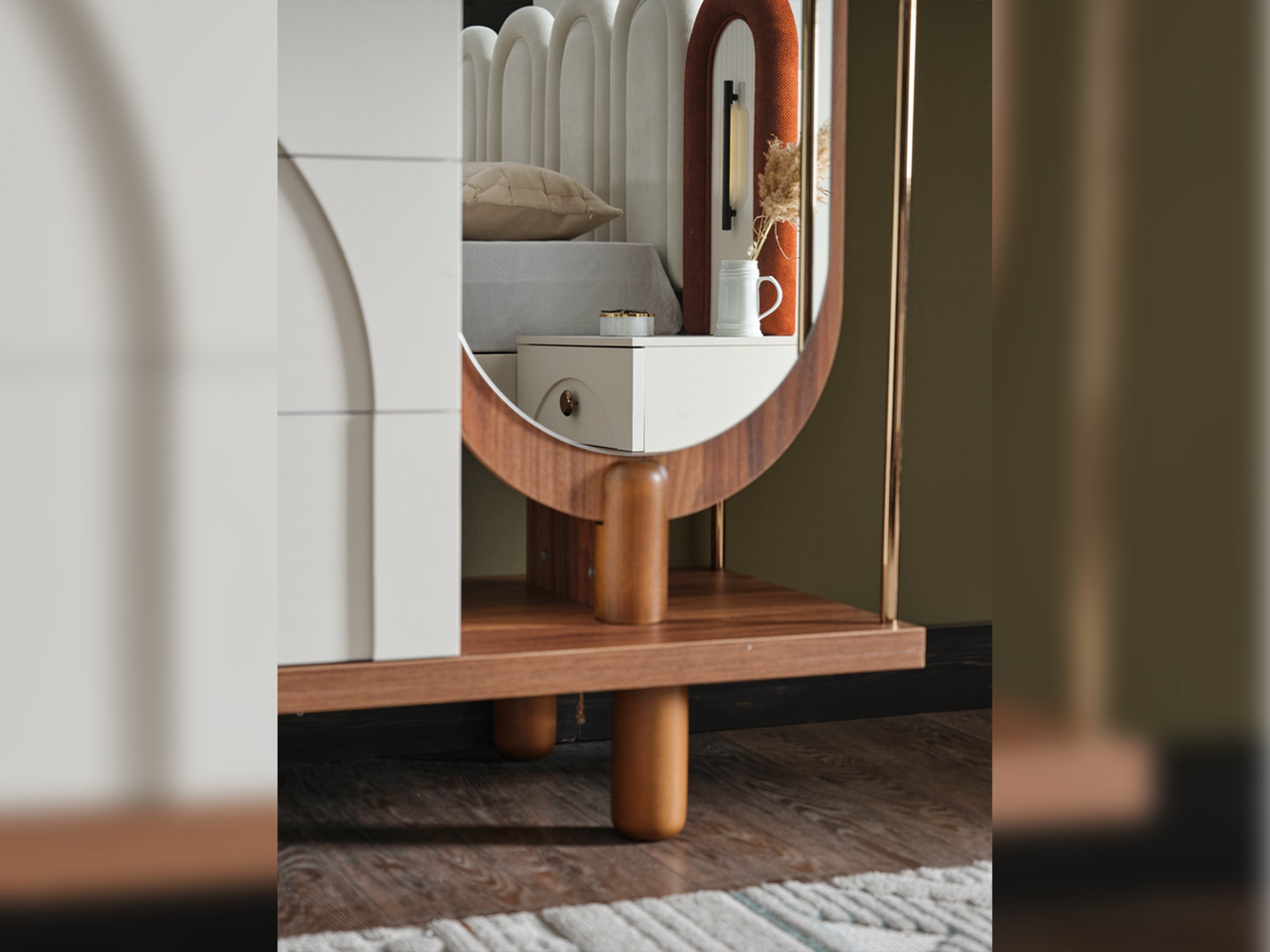 Bahama Dresser With Mirror & Ottoman