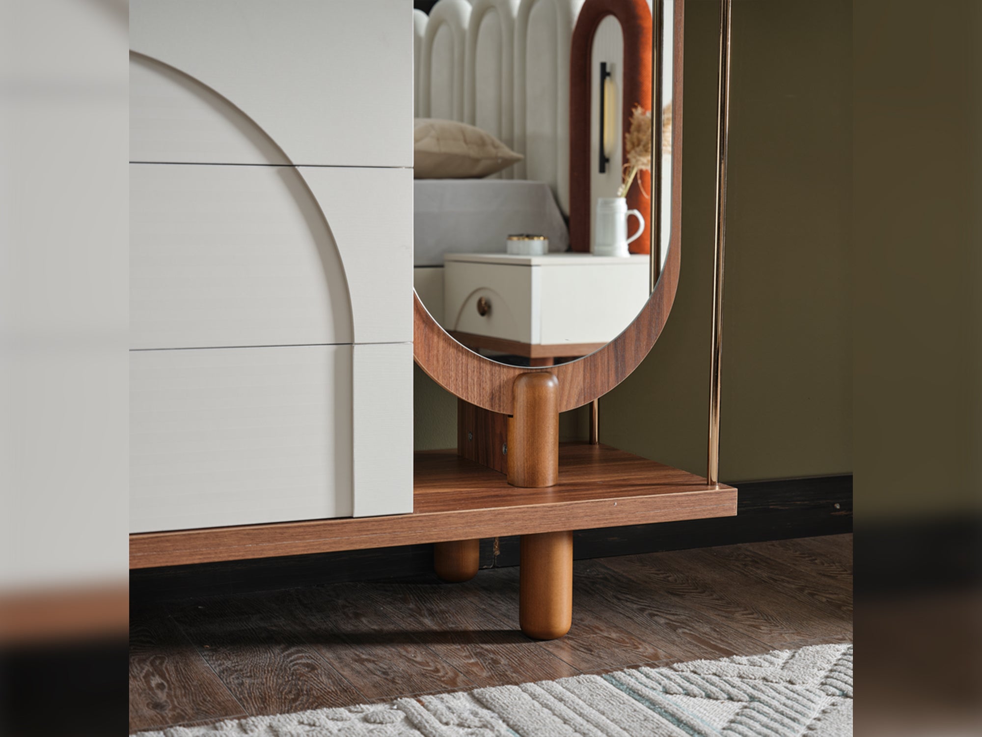 Bahama Dresser With Mirror & Ottoman