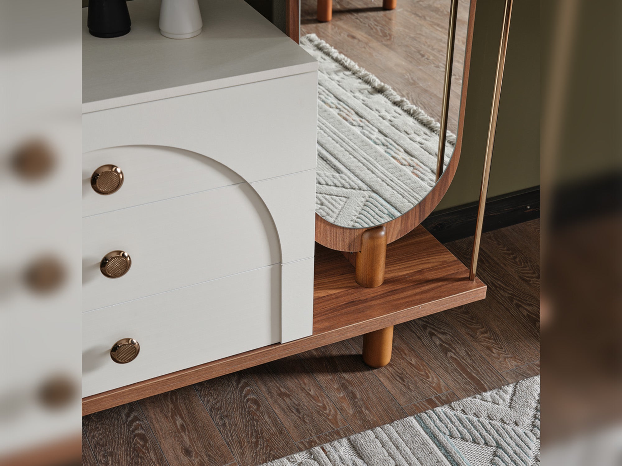 Bahama Dresser With Mirror & Ottoman