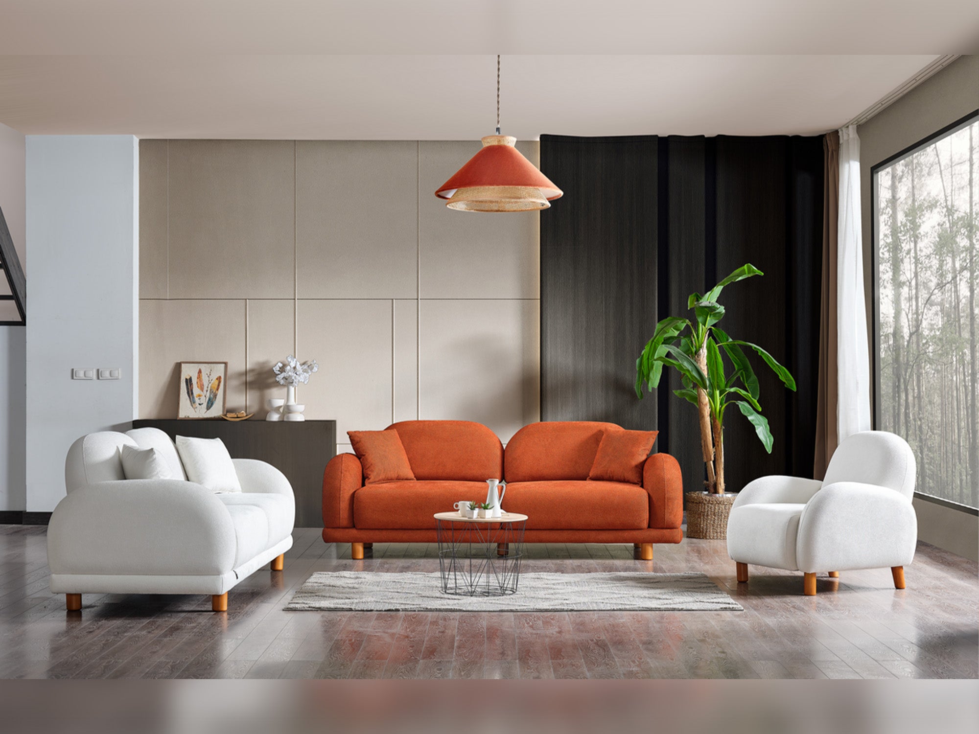 Bahama 3-pieces (Sofa & Loveseat & Relax Chair) Livingroom