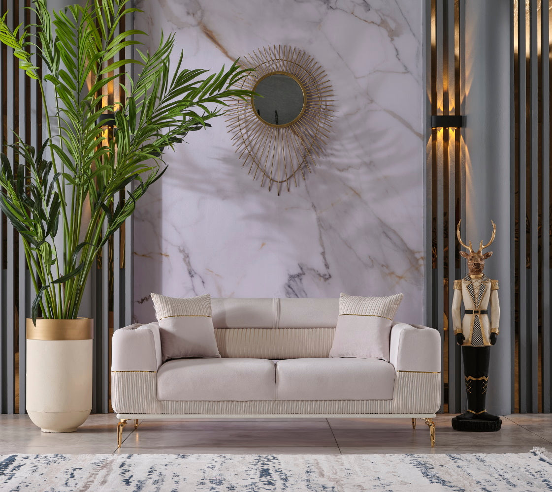 Berlin 3-pieces (Sofa & Loveseat & Chair)Livingroom Set Beige