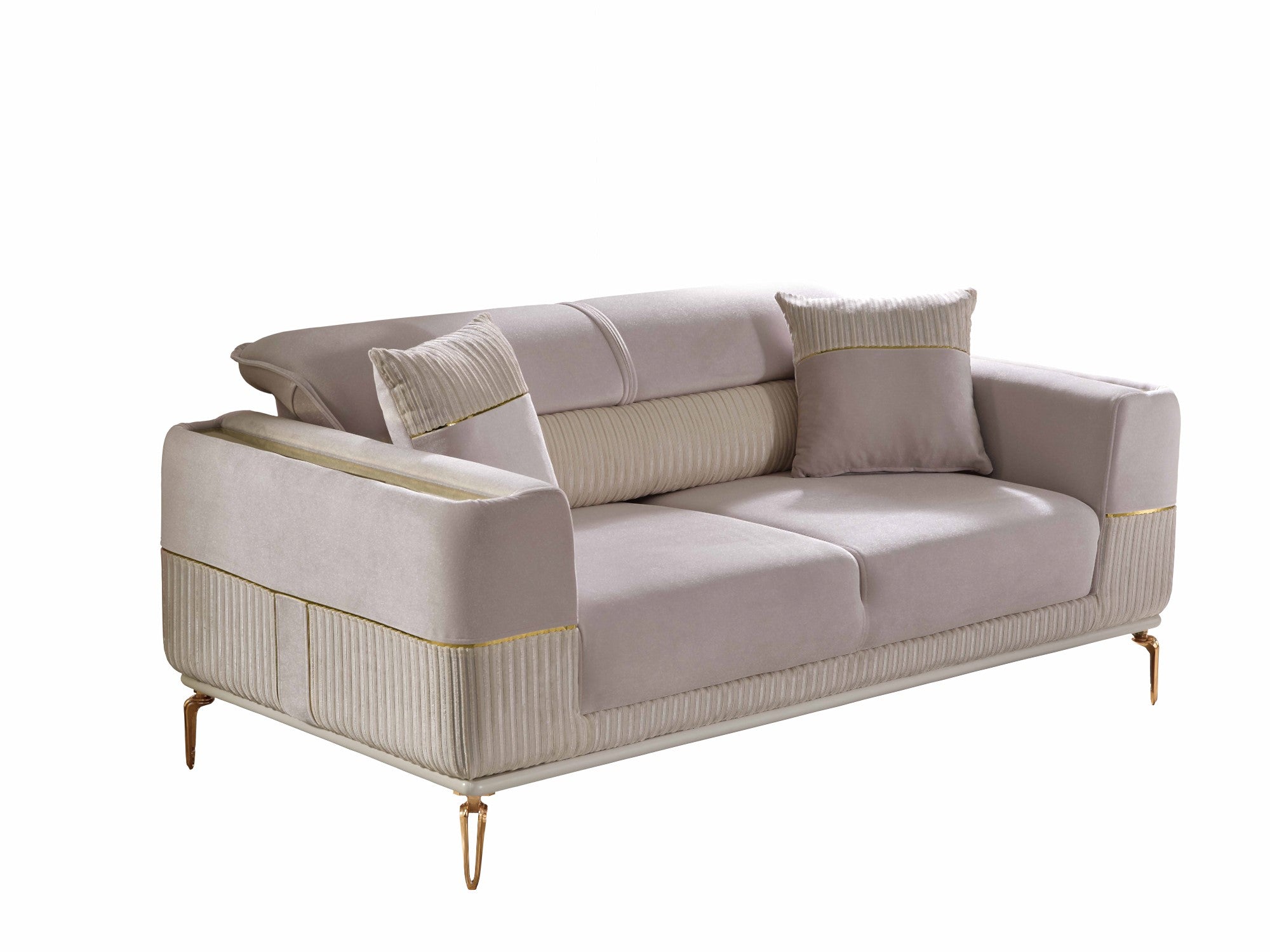 Berlin 3-pieces (Sofa & Loveseat & Chair)Livingroom Set Beige