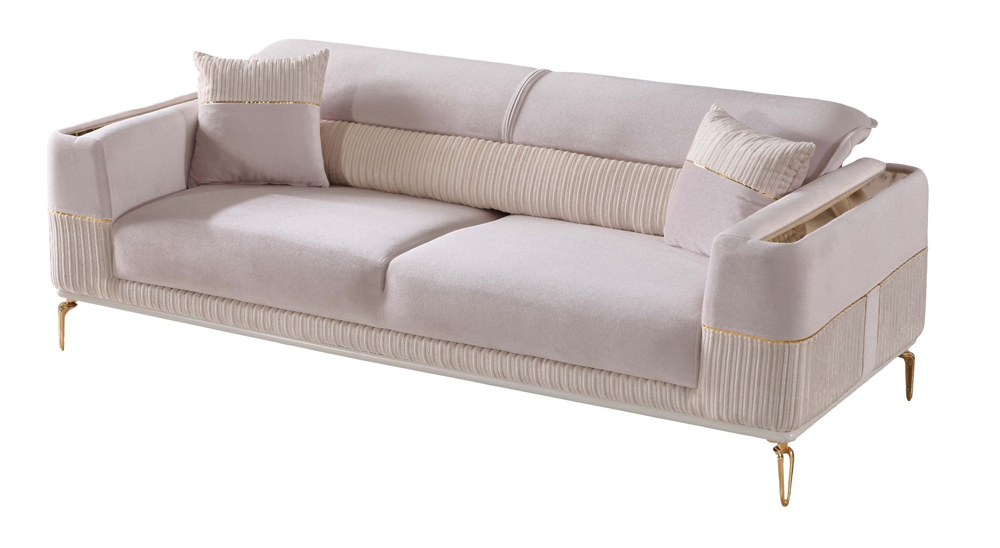Berlin 3-pieces (Sofa & Loveseat & Chair)Livingroom Set Beige