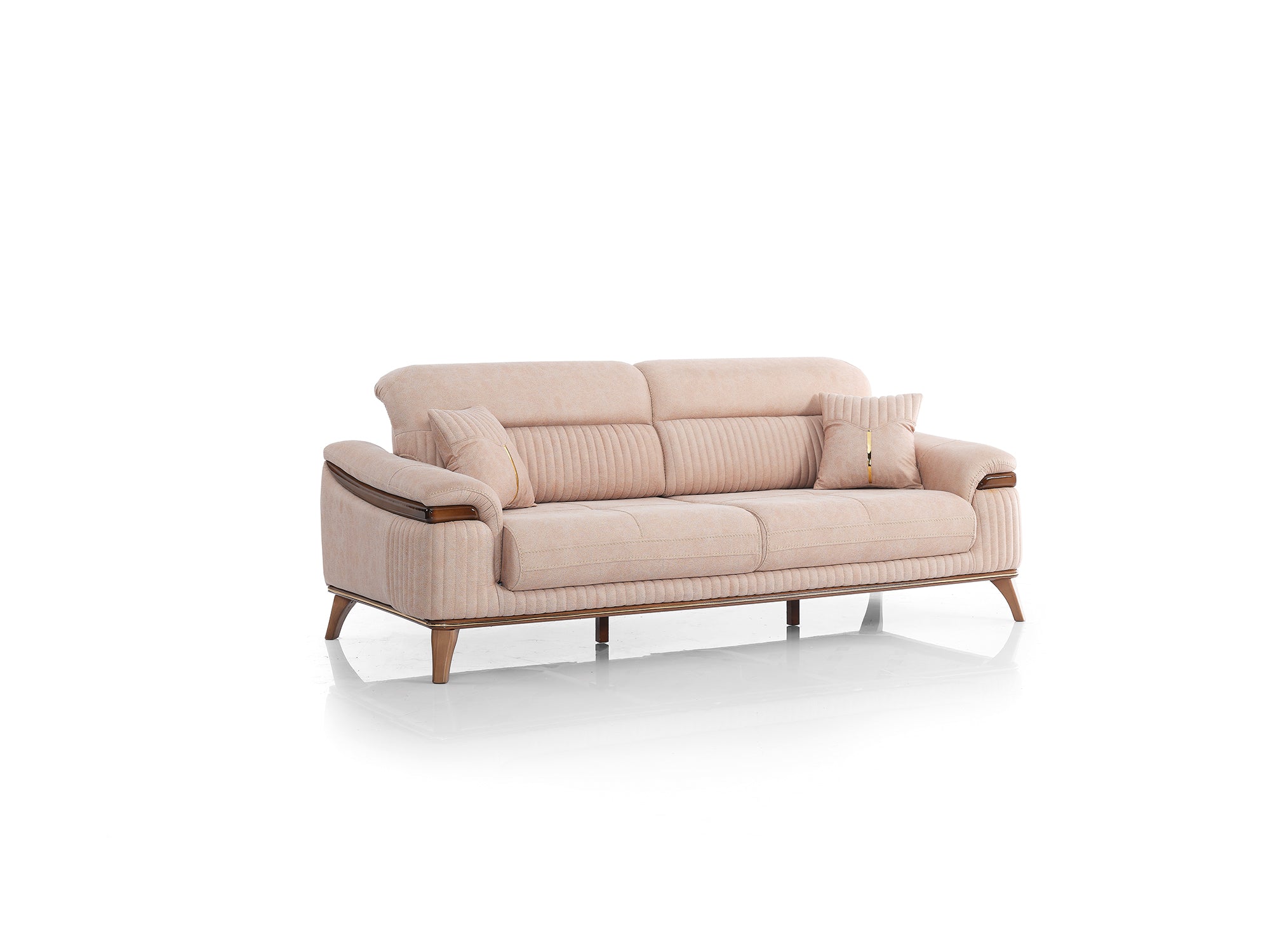 Beta 3-pieces (Sofa & Loveseat & Chair) Livingroom Set Beige