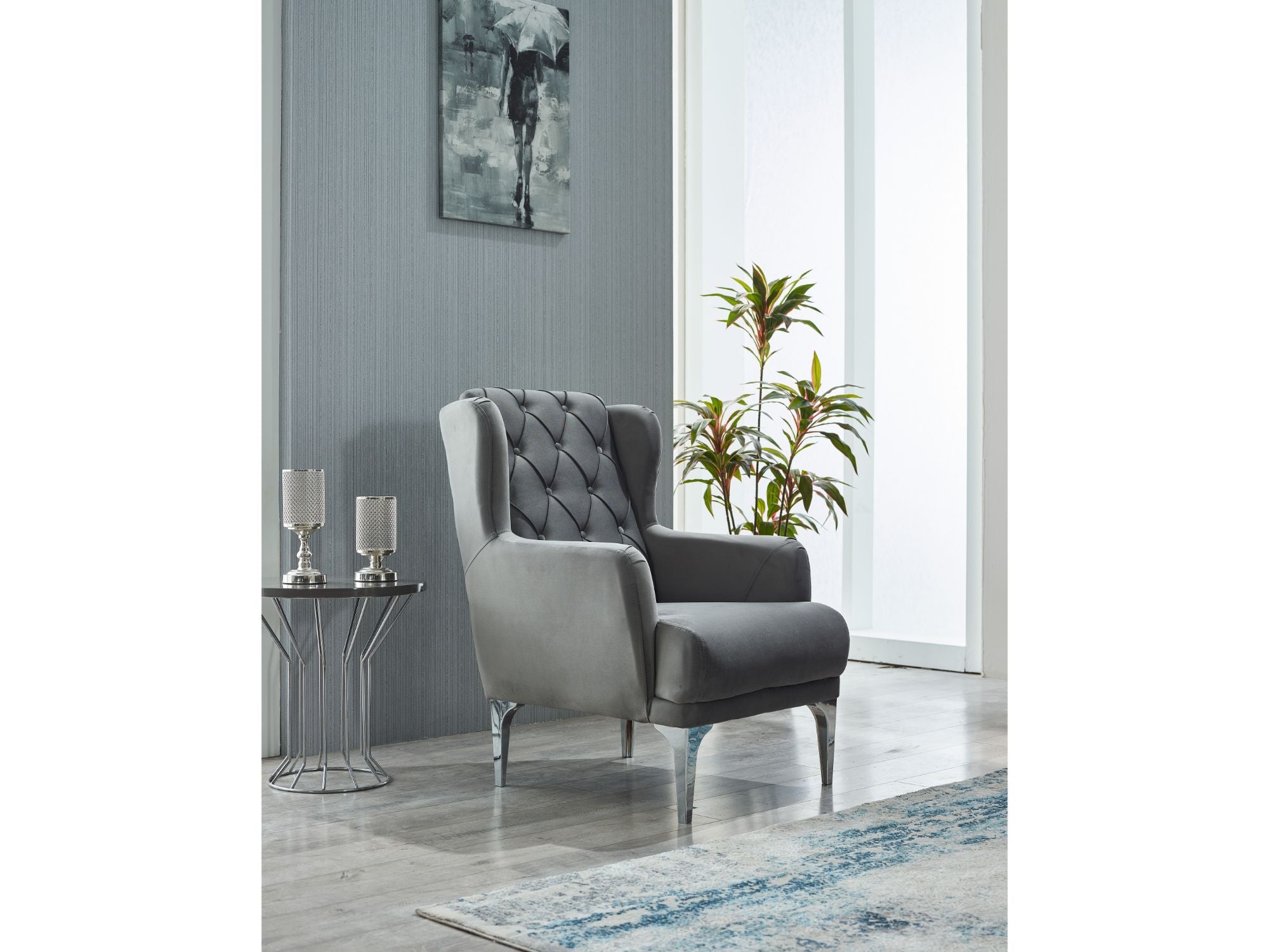 Bolivya 3-pieces (Sofa & Loveseat & Chair) Livingroom Set Grey