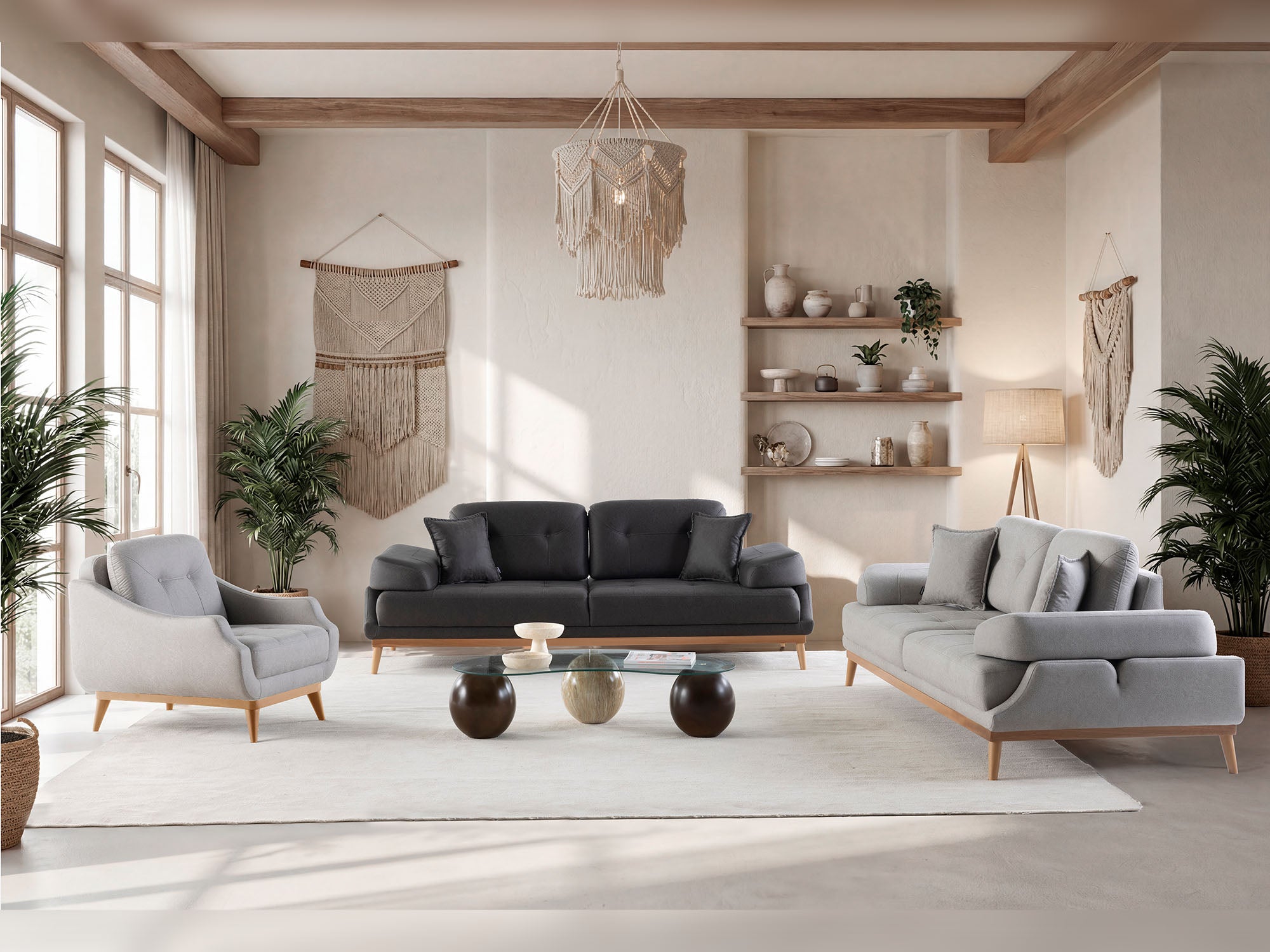 Boss 4-pieces (2 Sofa & 2 Chair) Livingroom