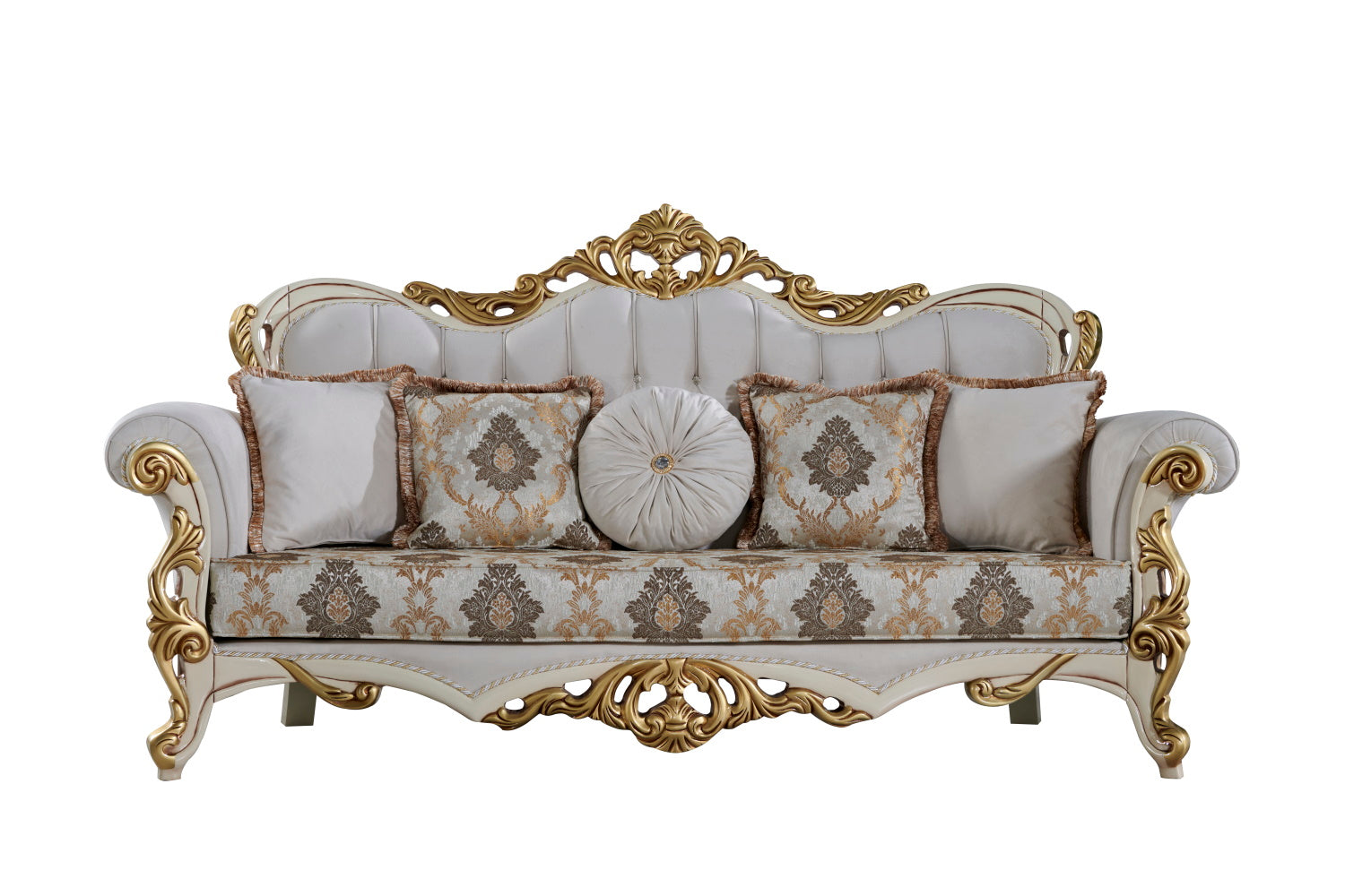 Buse 4-pieces (2 Sofa & 2 Chair) Livingroom Set Cream