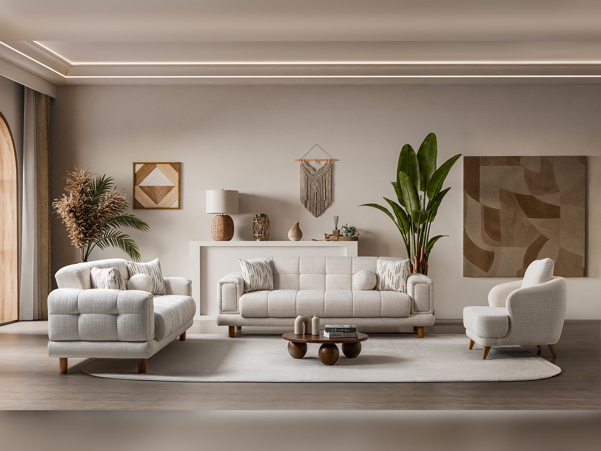 Canyon 3-pieces (Sofa & Loveseat & Chair) Livingroom Set