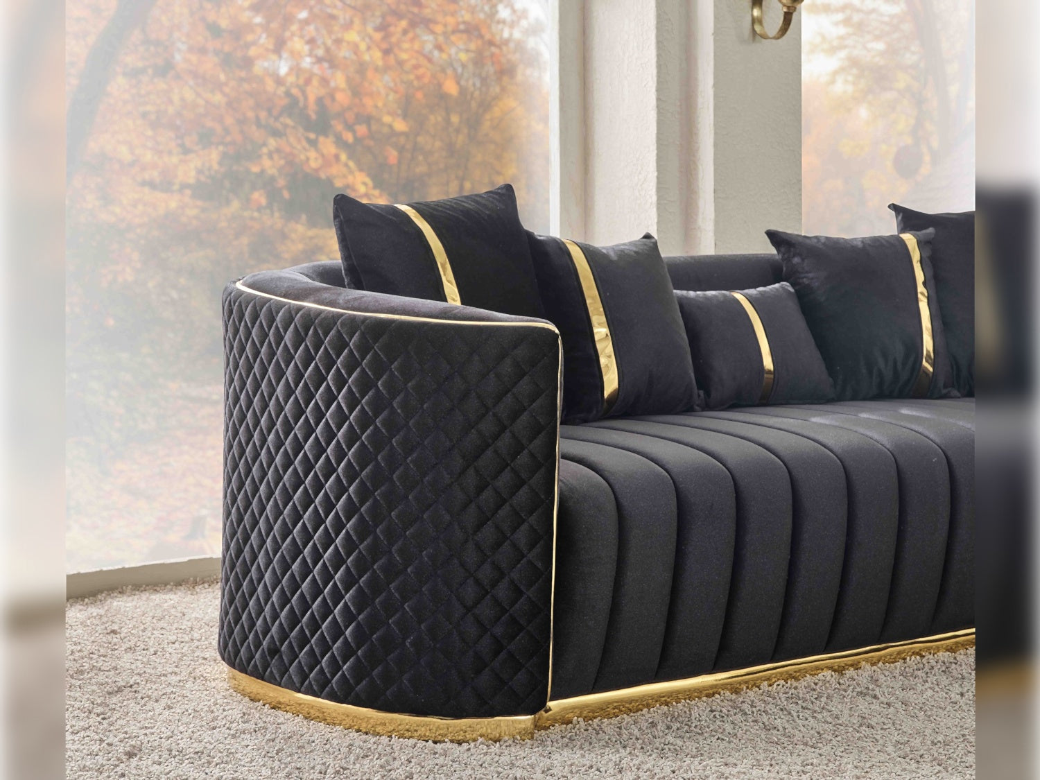 Ceko Stationary Loveseat Cream