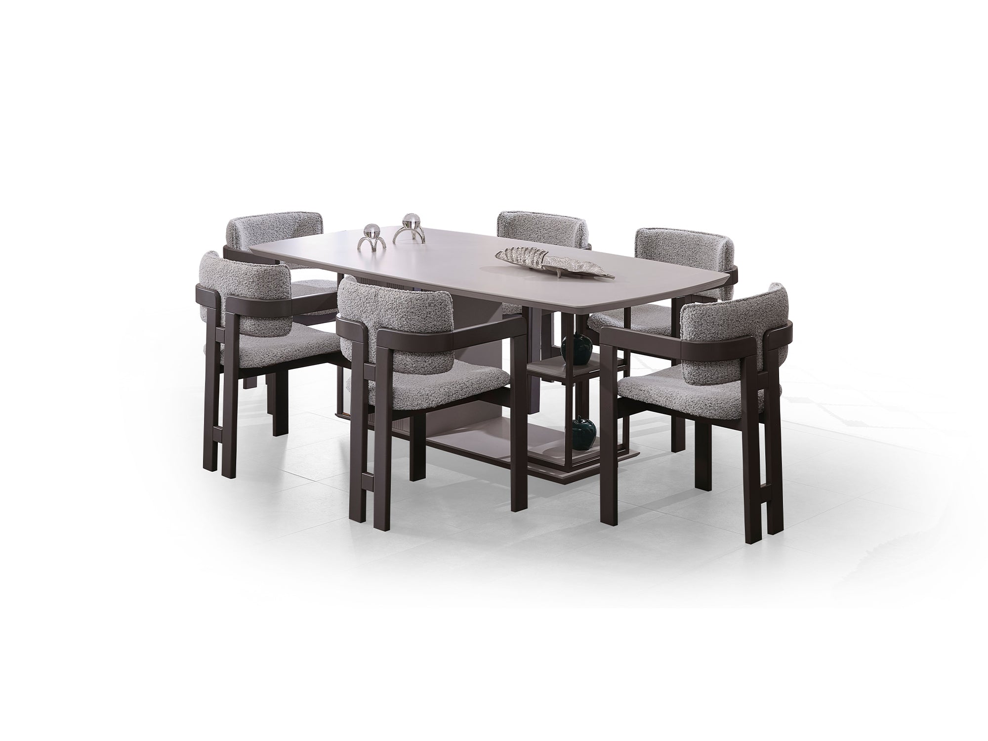 Cenova Diningroom (Consol With Mirror & Dining Table & 6 Dining Chair)