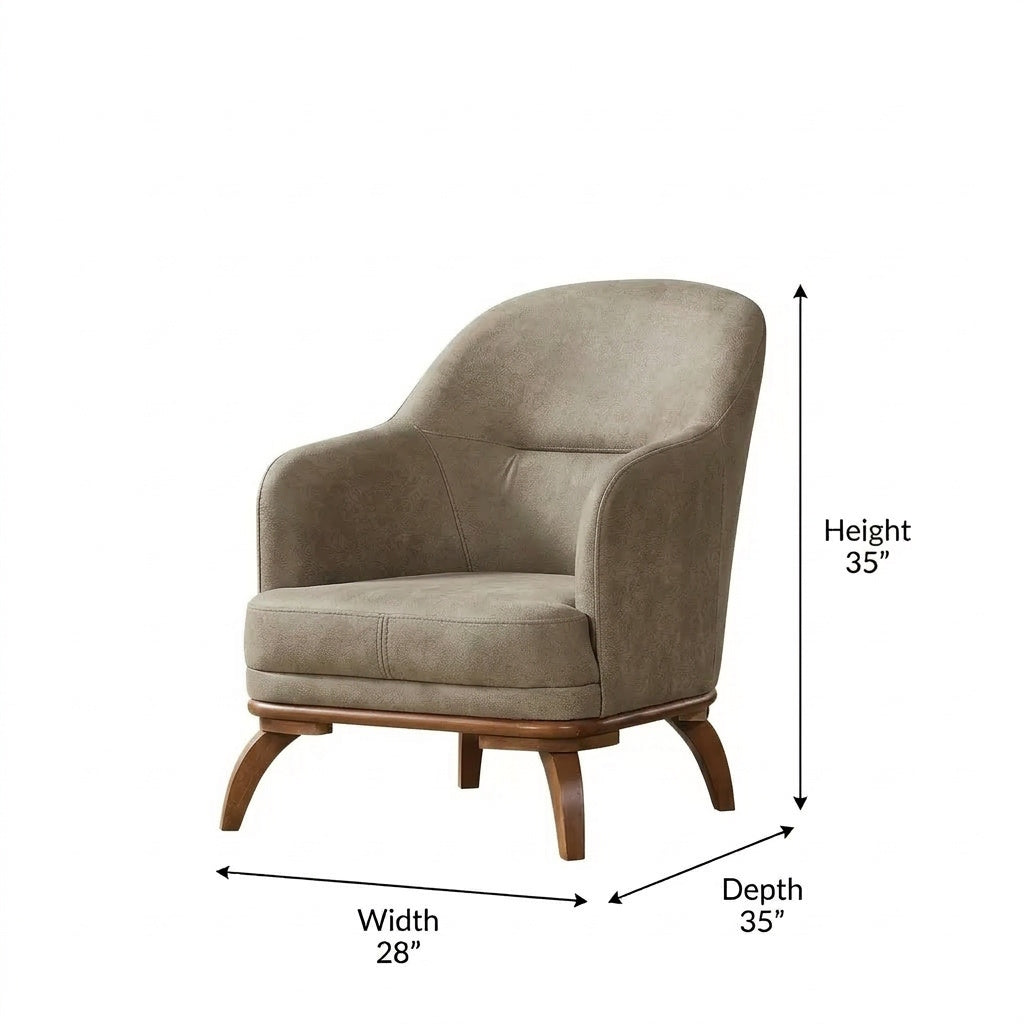 Mia 4-pieces (2 Sofa & 2 Chair) Livingroom Set Beige