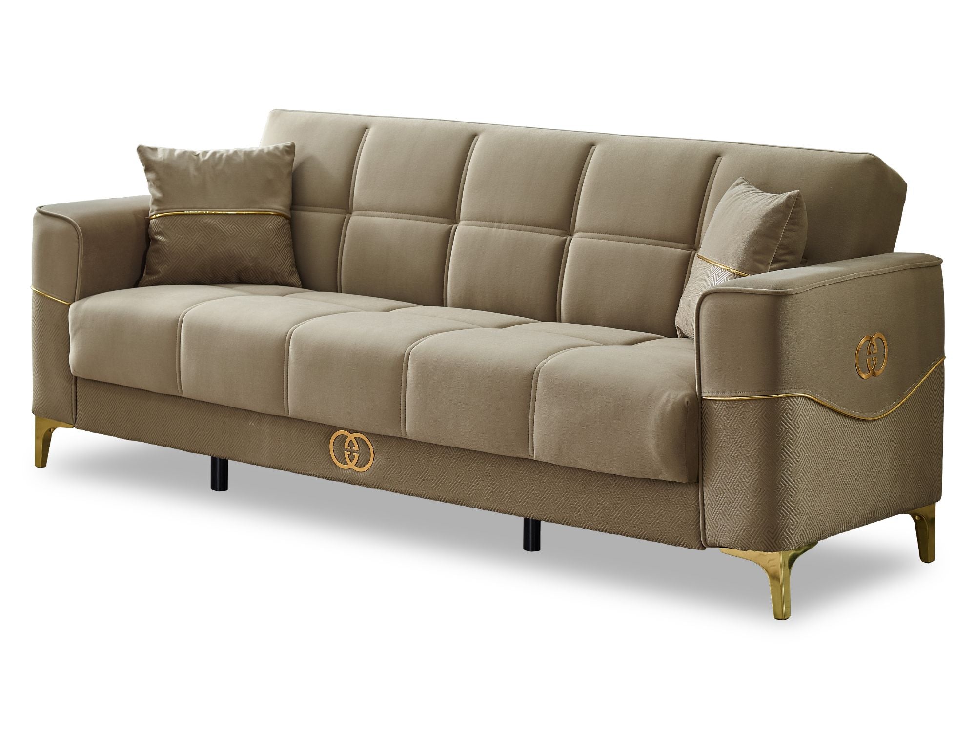 Clara 3-pieces (Sofa & Loveseat & Chair) Livingroom Set Beige