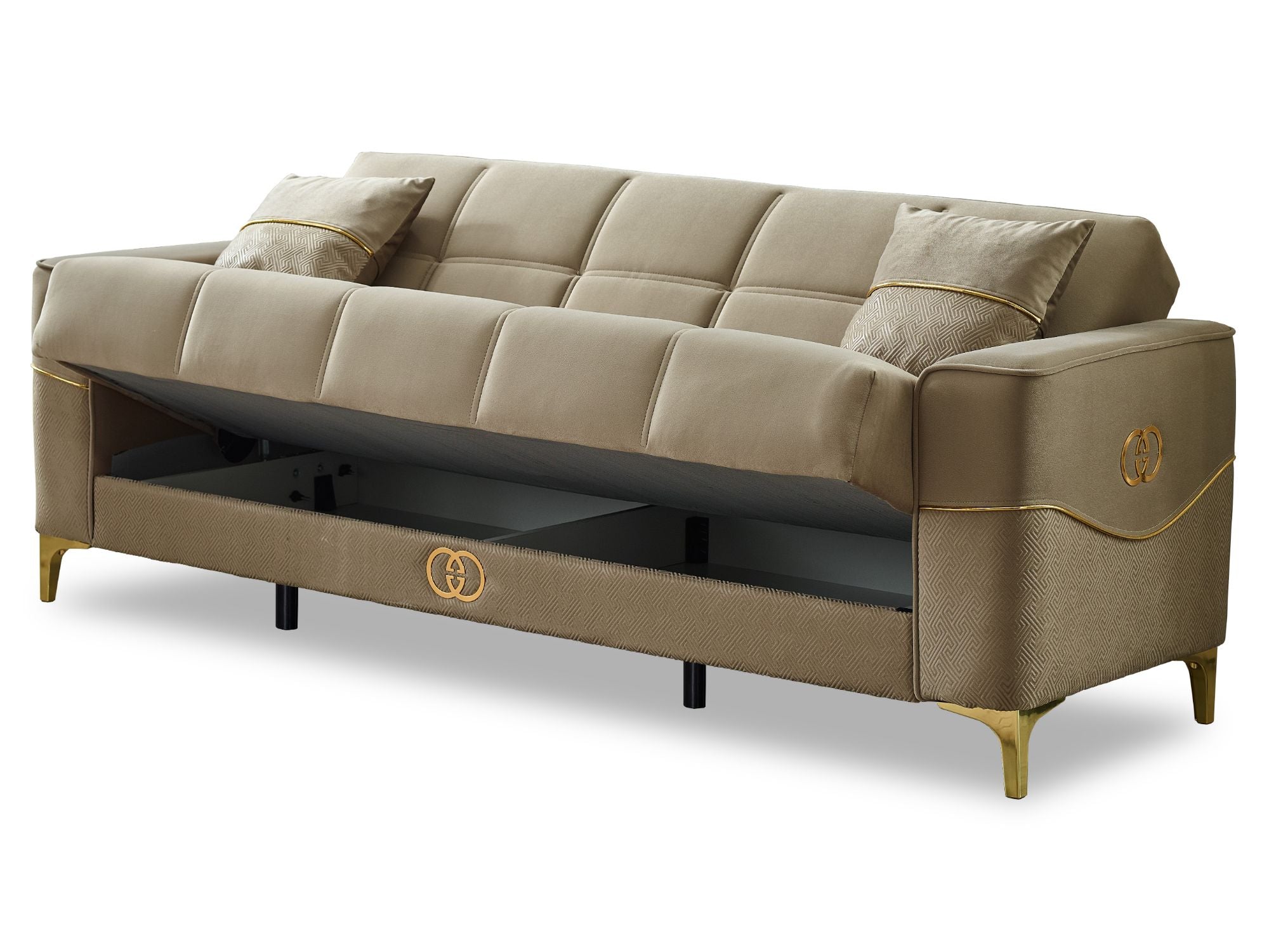 Clara 3-pieces (Sofa & Loveseat & Chair) Livingroom Set Beige