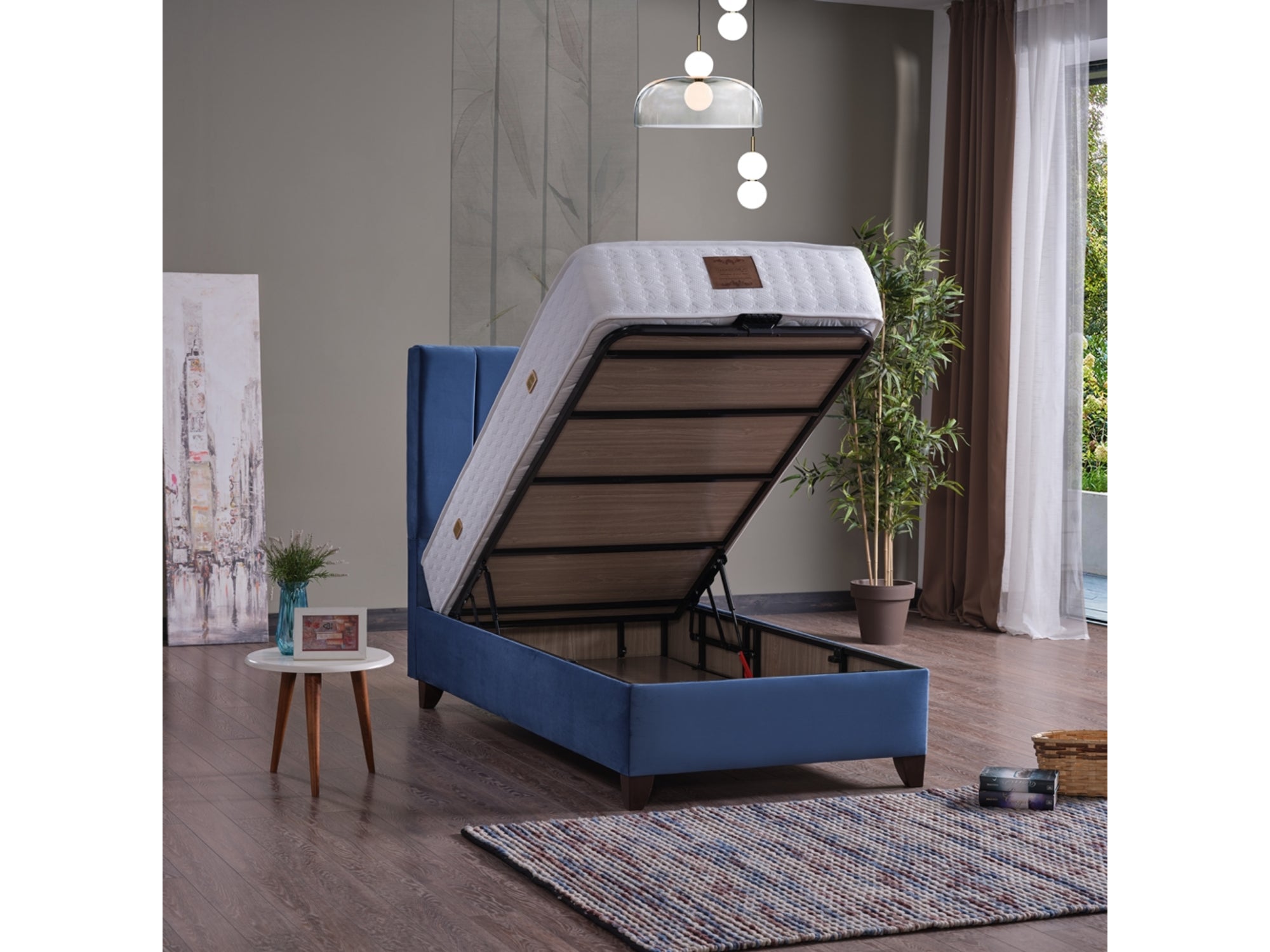 Cordoba Storage Bed With Headboard Dusty Rose