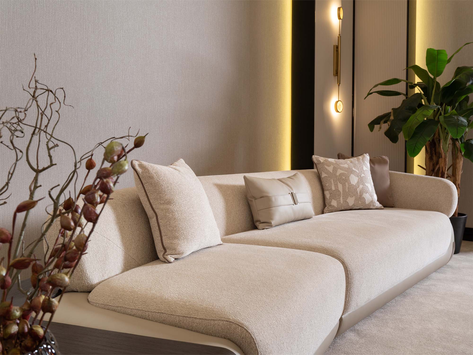 Corte 4-pieces (Four Seater lounge Sofa & 1 Four Seater Sofa & 2 Chair) Livingroom