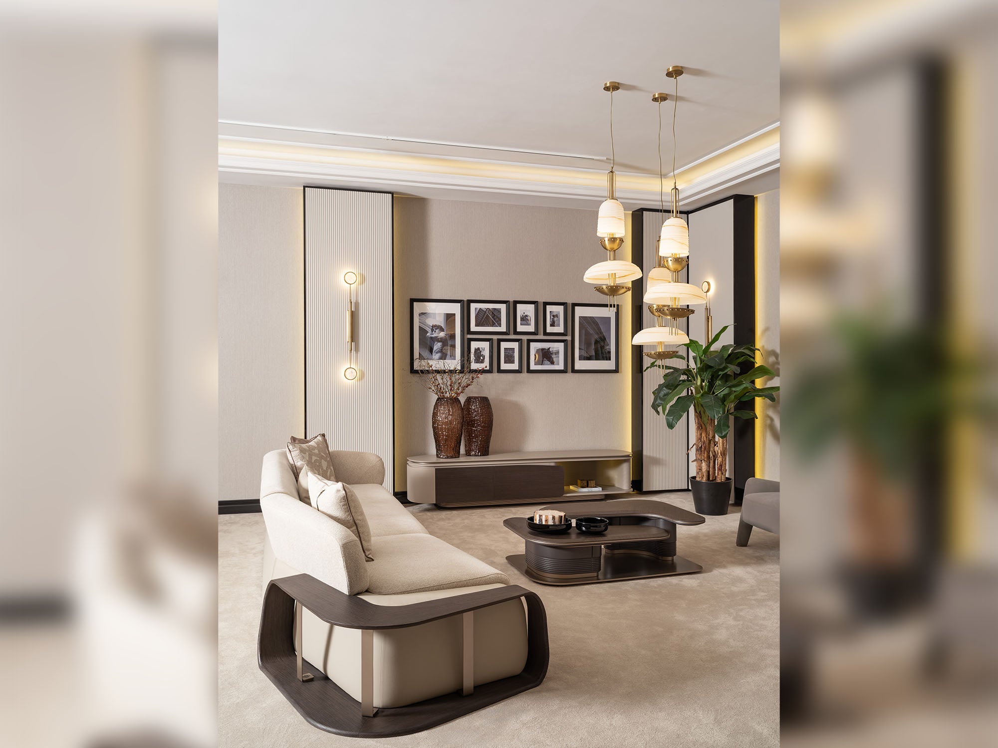 Corte 4-pieces (Four Seater lounge Sofa & 1 Four Seater Sofa & 2 Chair) Livingroom