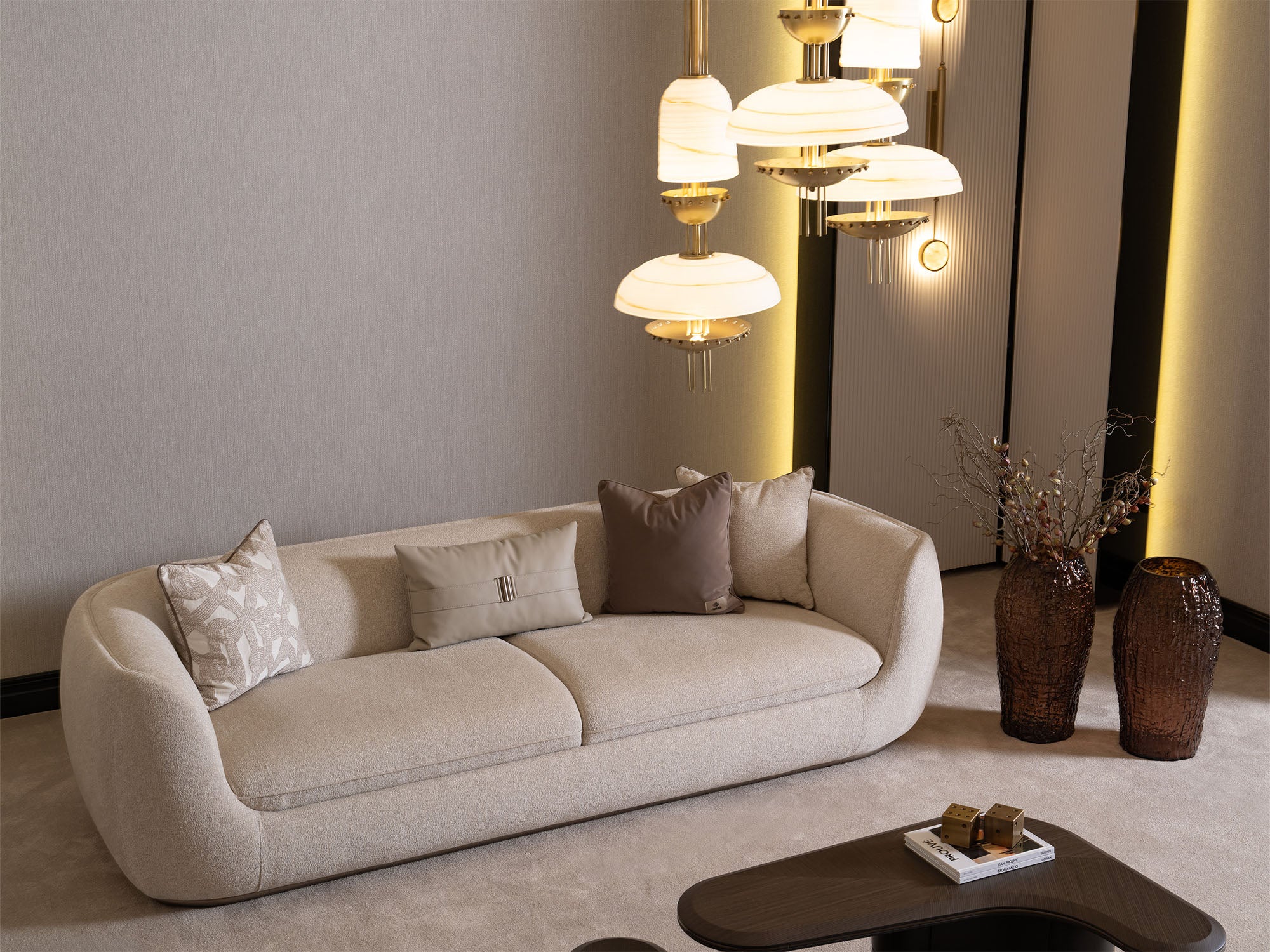 Corte 4-pieces (Four Seater lounge Sofa & 1 Four Seater Sofa & 2 Chair) Livingroom