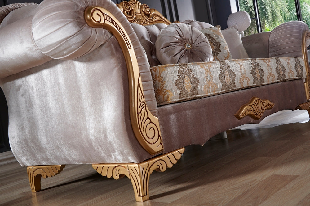 Sultan 4-pieces (2 Sofa & 2 Chair) Livingroom Set Cream