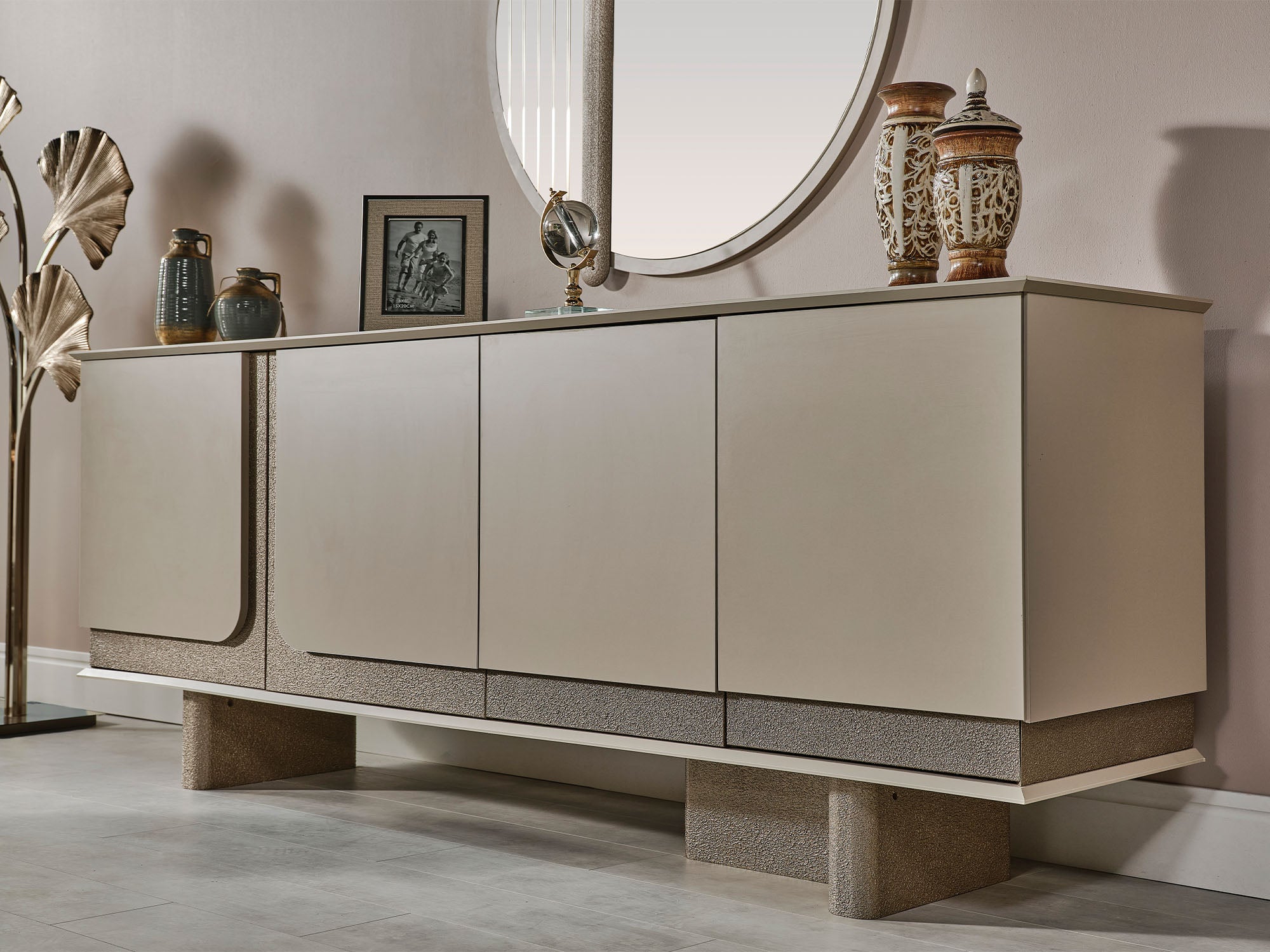 Efes Mum Diningroom (Consol With Mirror & Dining Table & 6 Dining Chair)