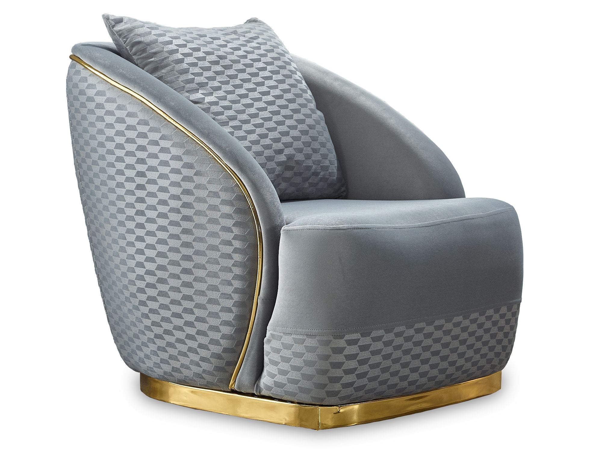 Elegance 3-pieces (Sofa & Loveseat & Chair) Livingroom Set Light Grey