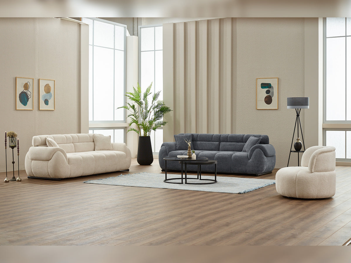 Genova 3-pieces (Sofa & Loveseat & Chair) Livingroom Set