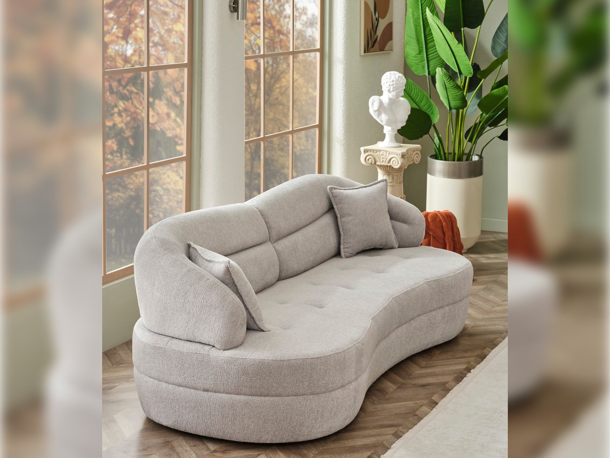 Gloria 4-pieces (2 Sofa & 2 Chair) Livingroom Set Cream