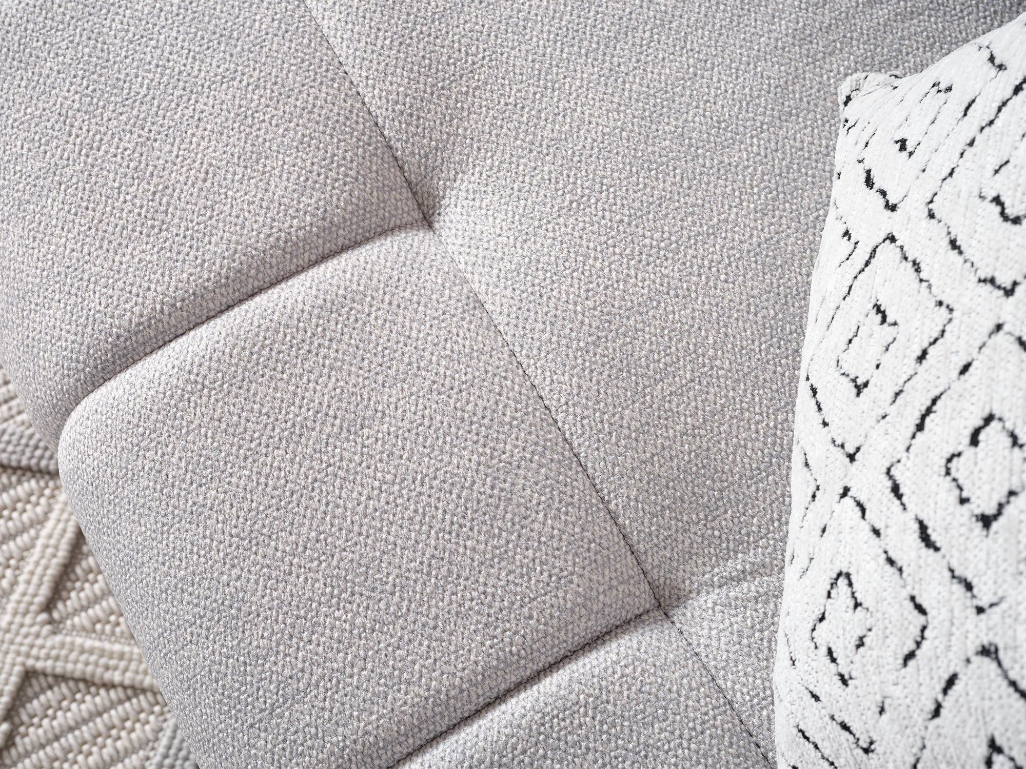 Happy 4-pieces (2 Sofa & 2 Chair) Livingroom Set Grey