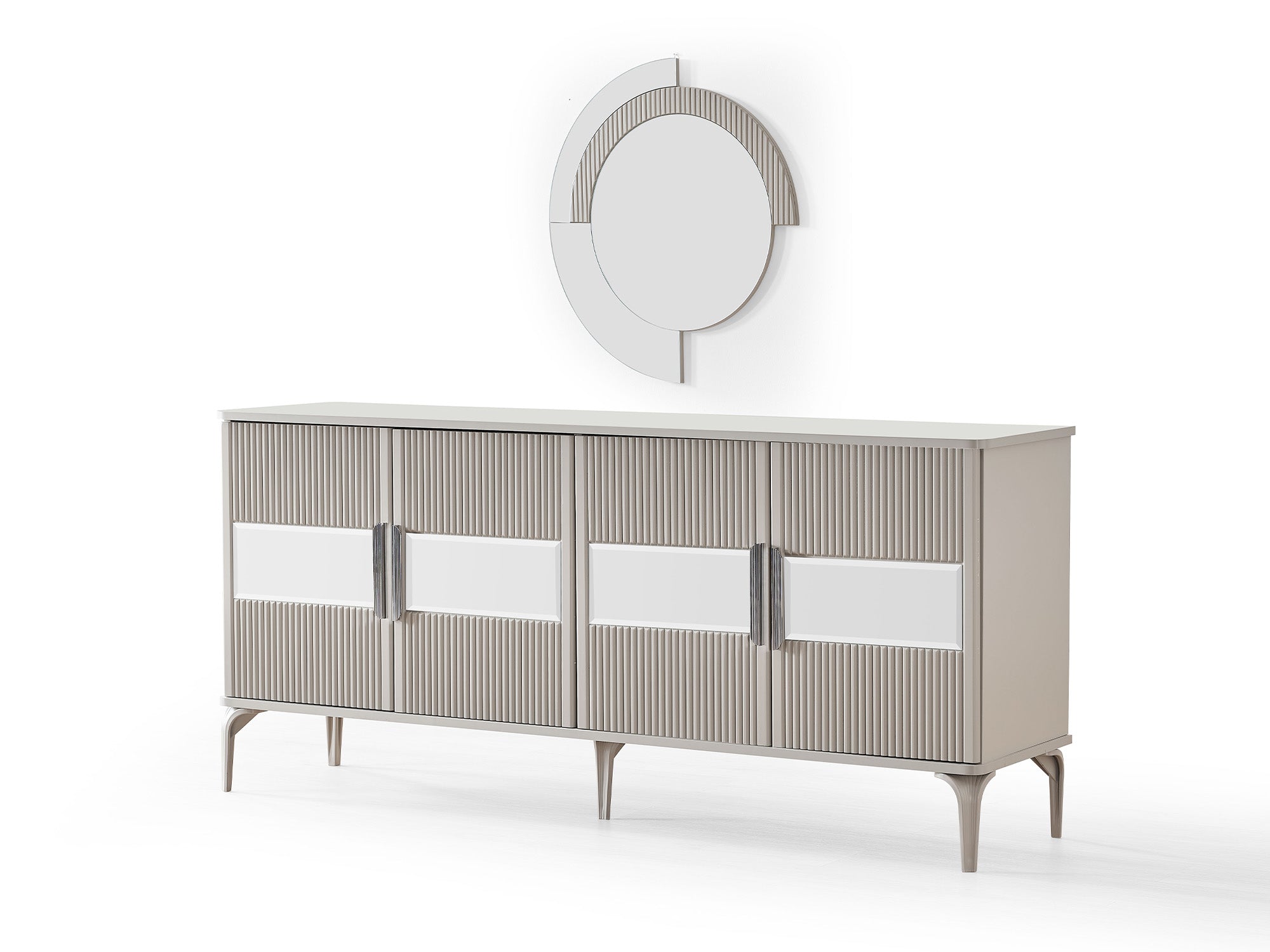 Hare Diningroom (Consol With Mirror & Dining Table & 6 Dining Chair)