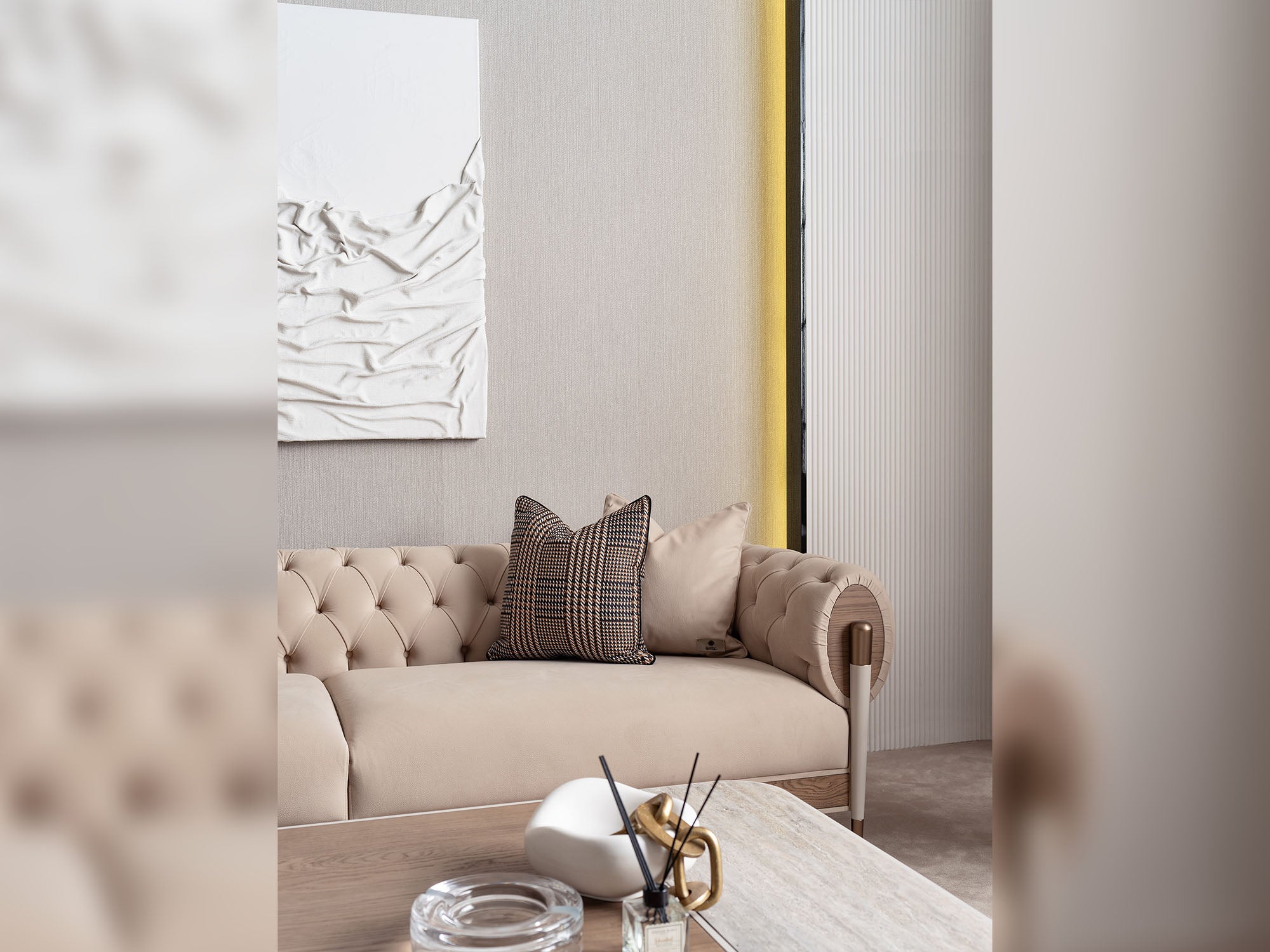 Harmony Stationary Four Seater Chester Sofa