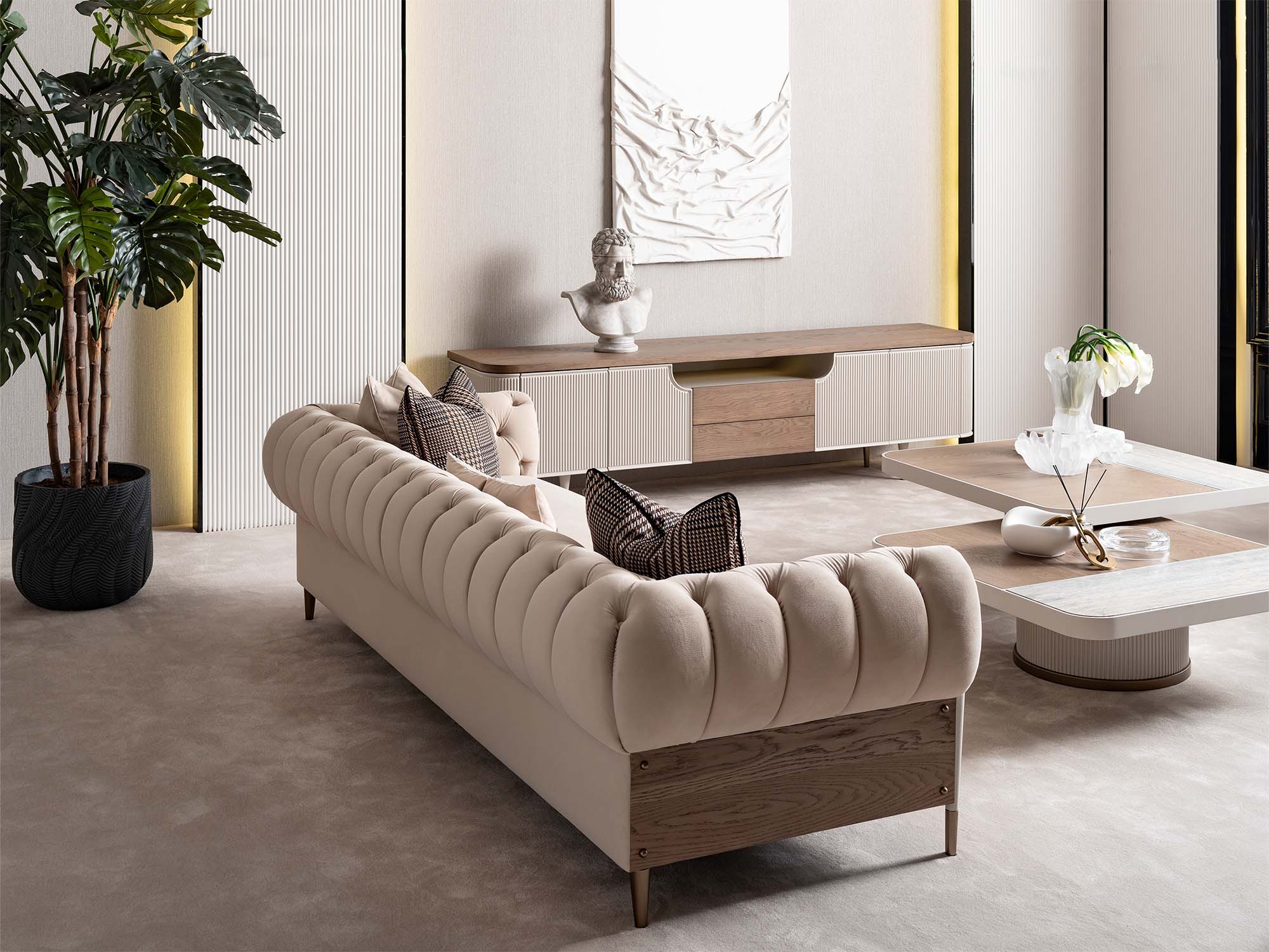 Harmony Stationary Four Seater Chester Sofa